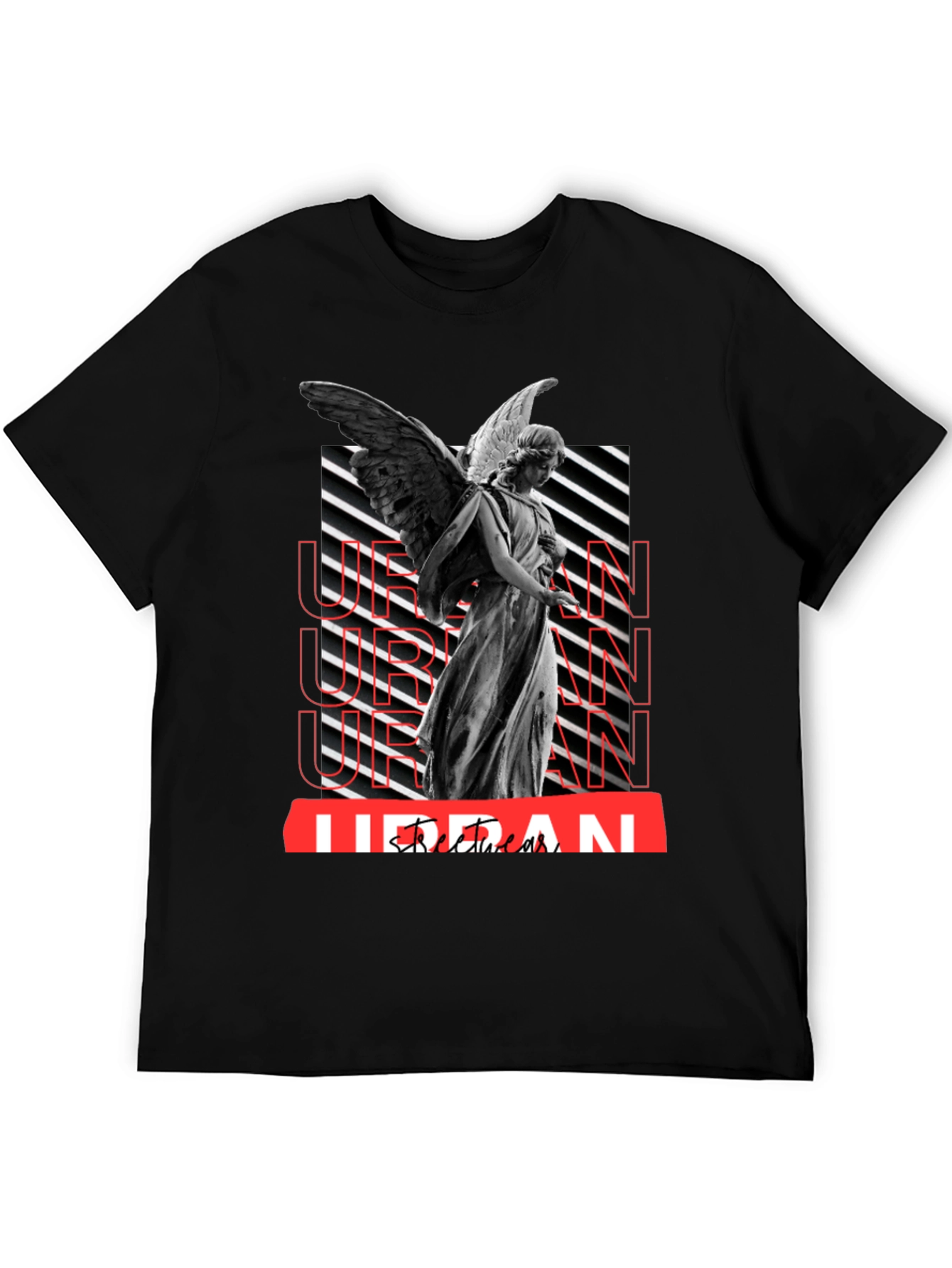 Urban Angel Graphic Tee - Black