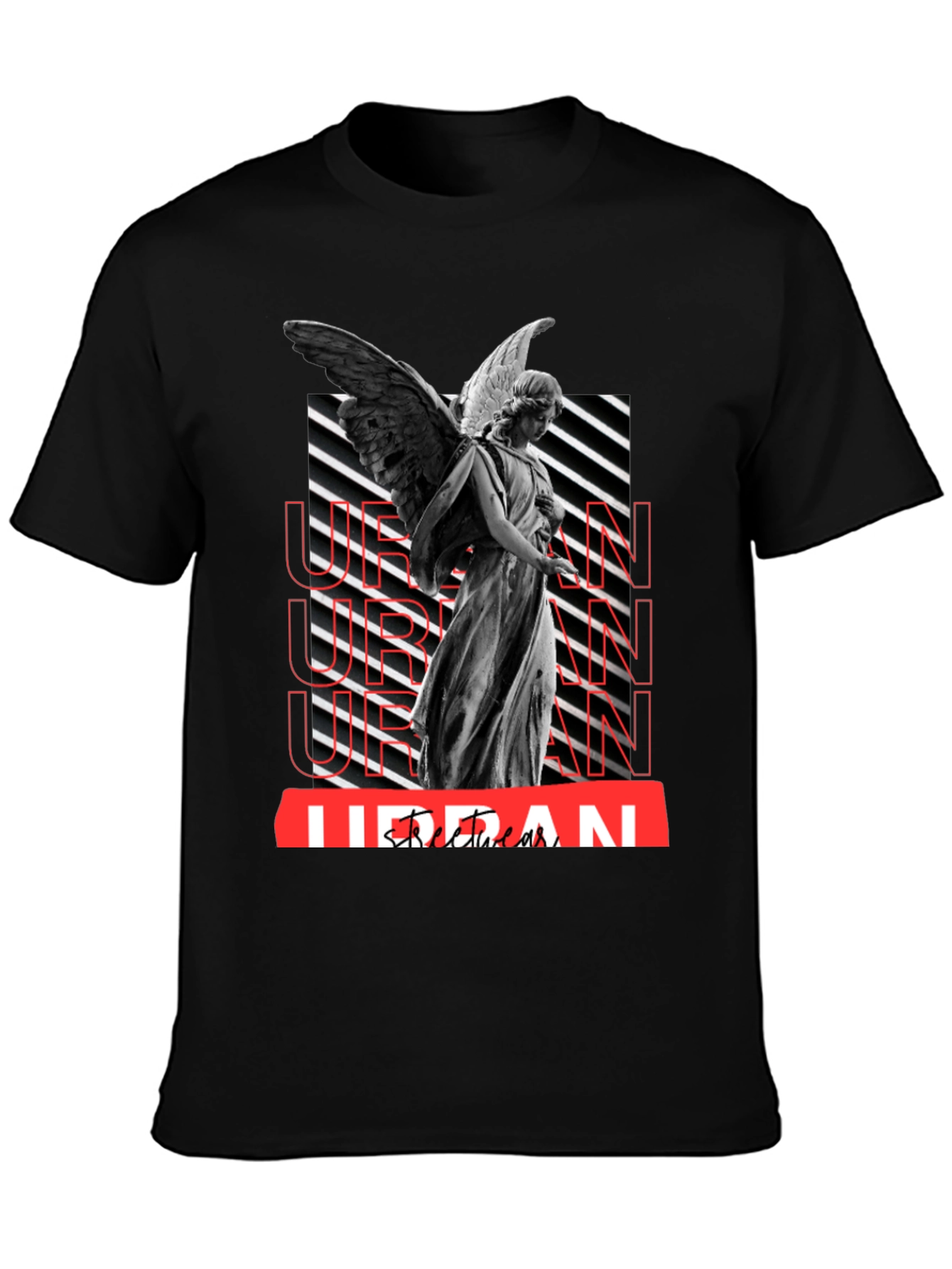 Urban Angel Graphic Tee - Black