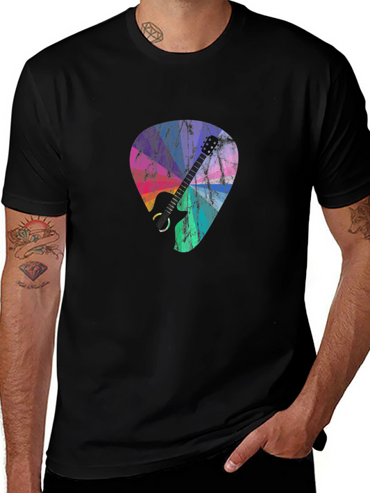 Guitar Pick Graphic Tee - Black T-Shirt