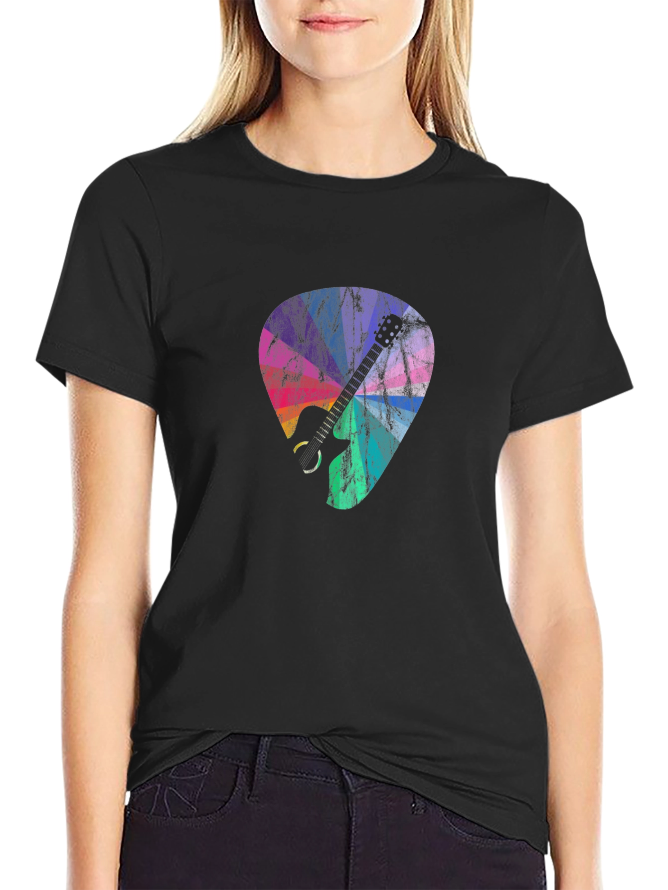 Guitar Pick Graphic Tee - Black T-Shirt