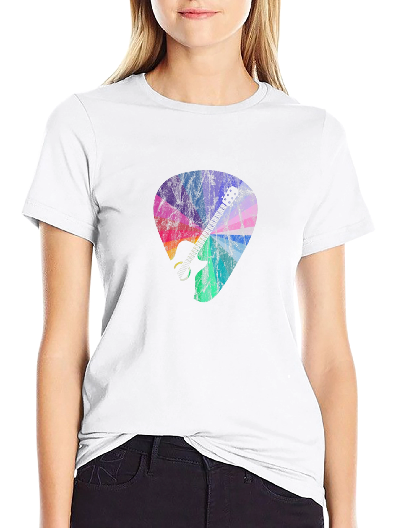 Guitar Pick Graphic Tee - Black T-Shirt