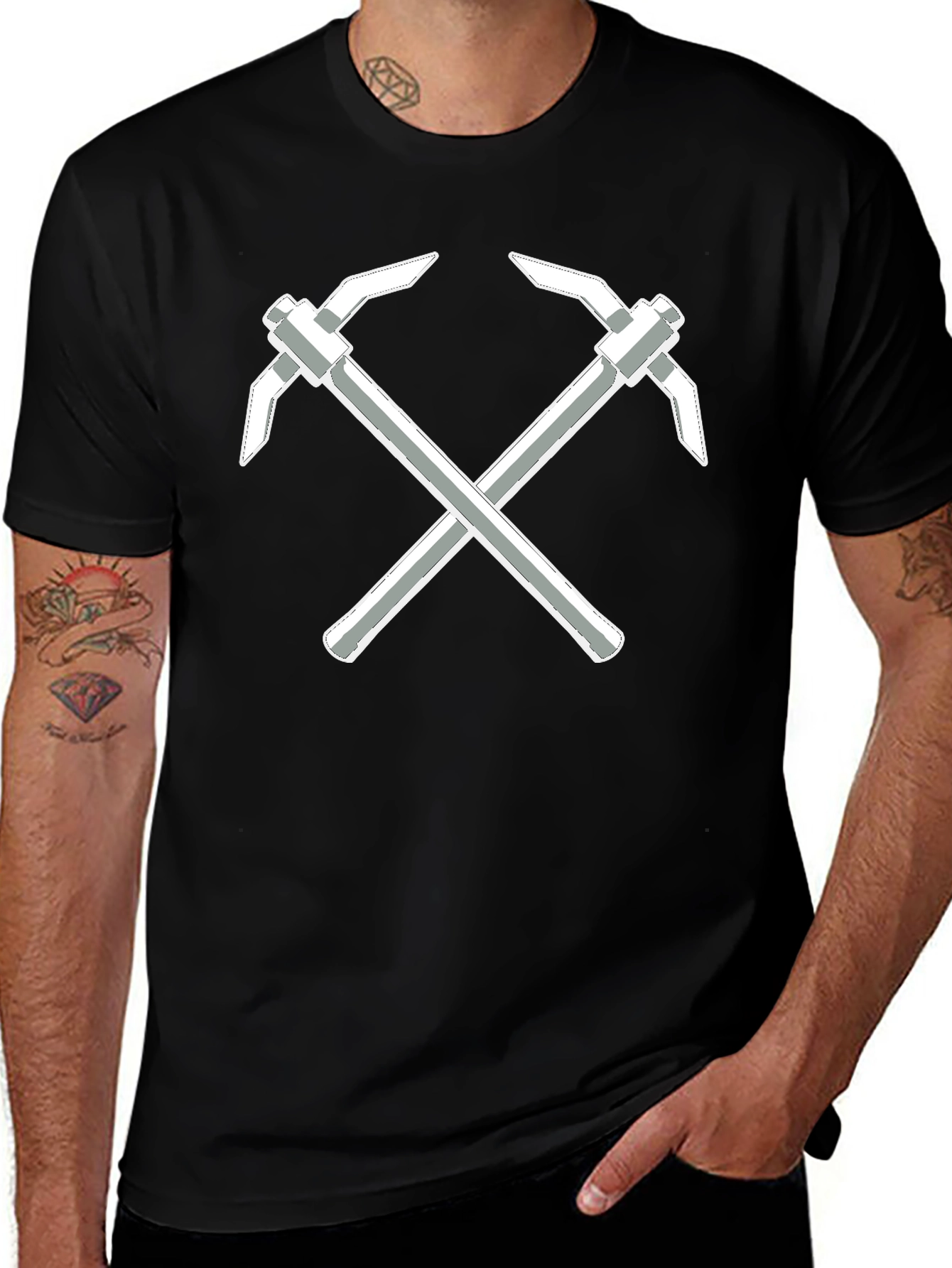 Mining Pickaxe Crossed T-Shirt
