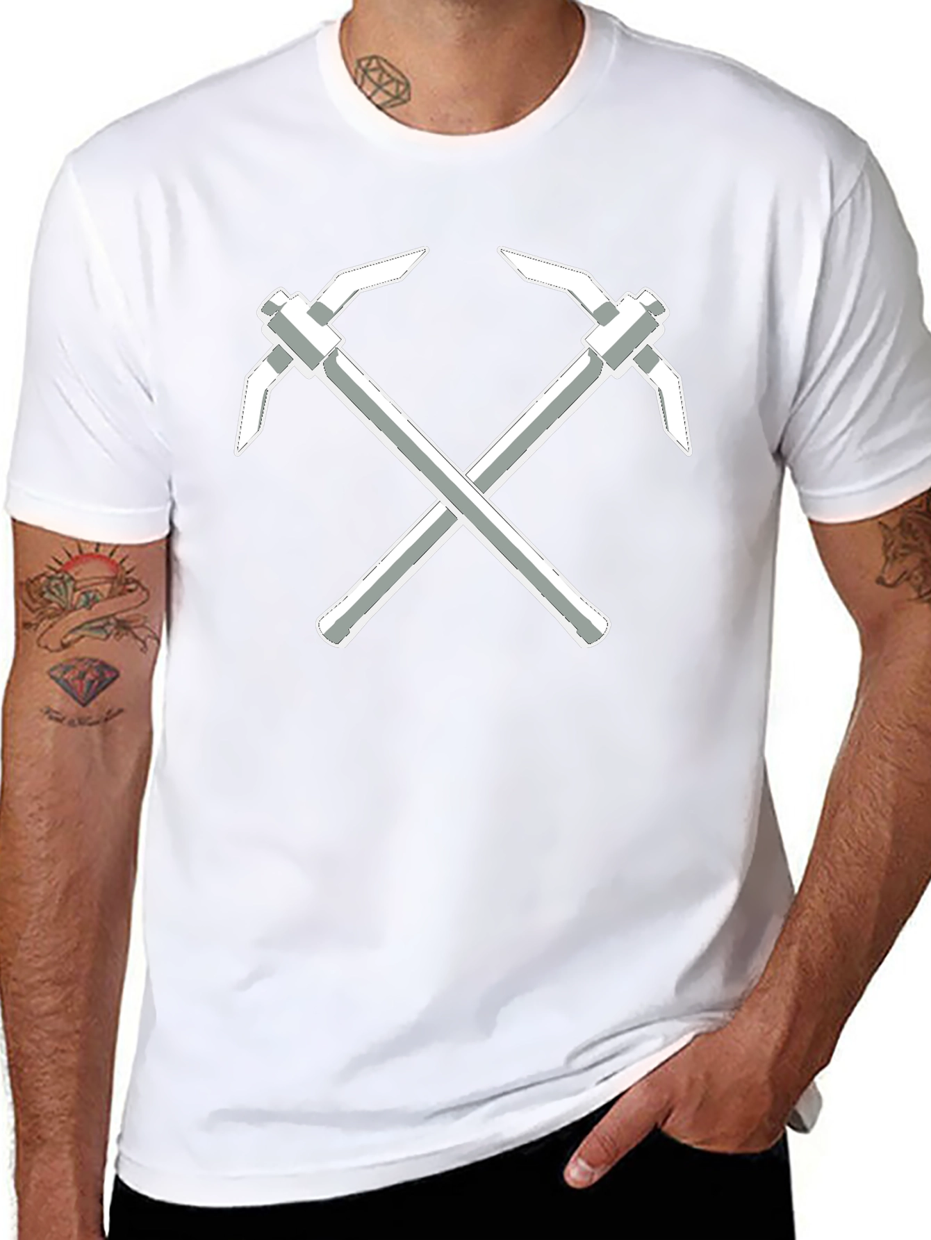 Mining Pickaxe Crossed T-Shirt