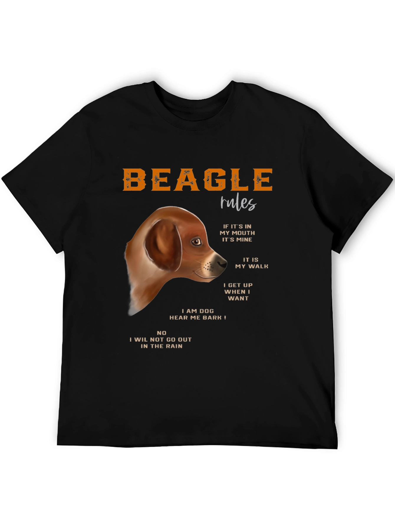 Beagle Rules Graphic T-Shirt - Dog Lover Tee
