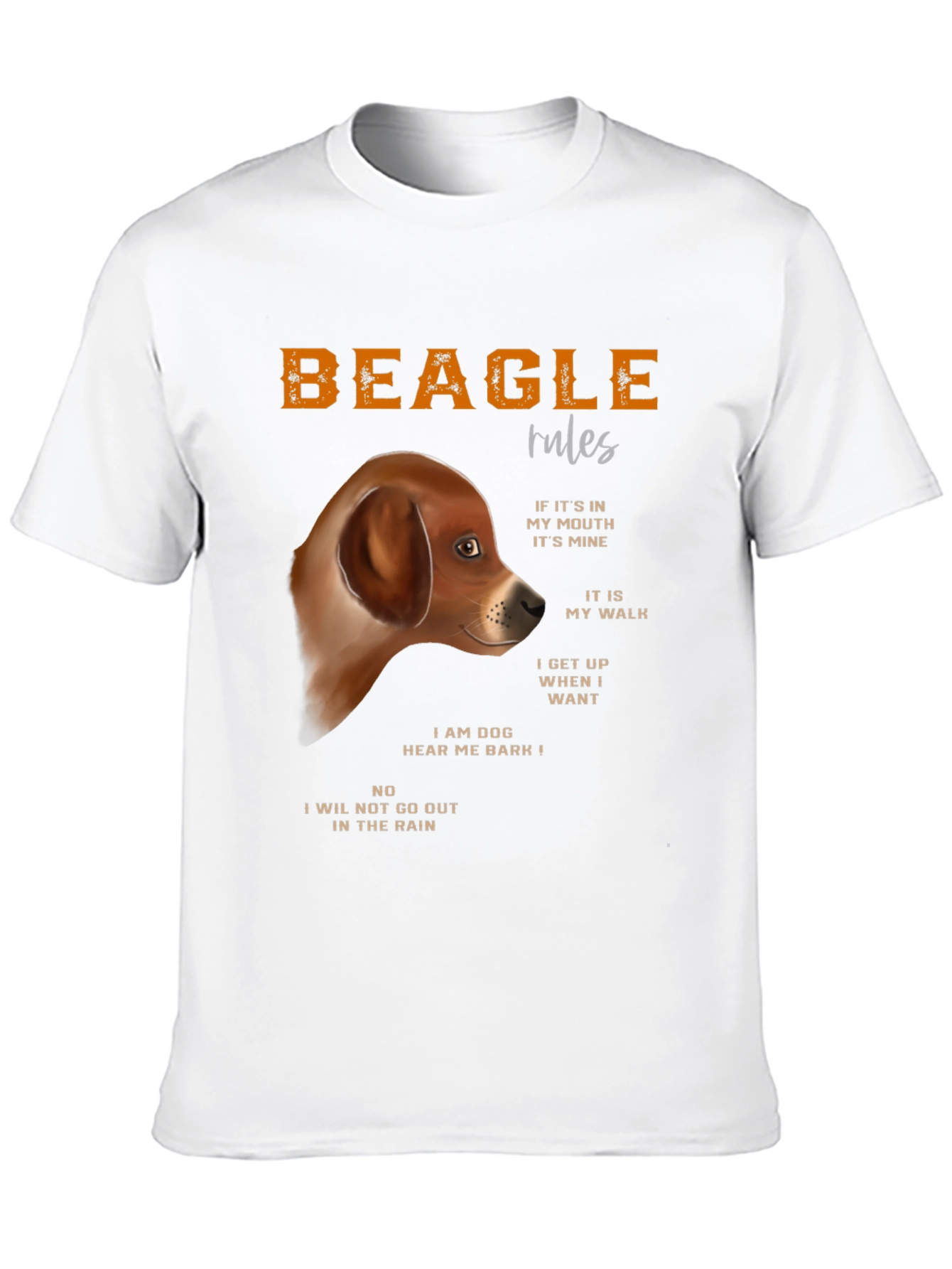 Beagle Rules Graphic T-Shirt - Dog Lover Tee