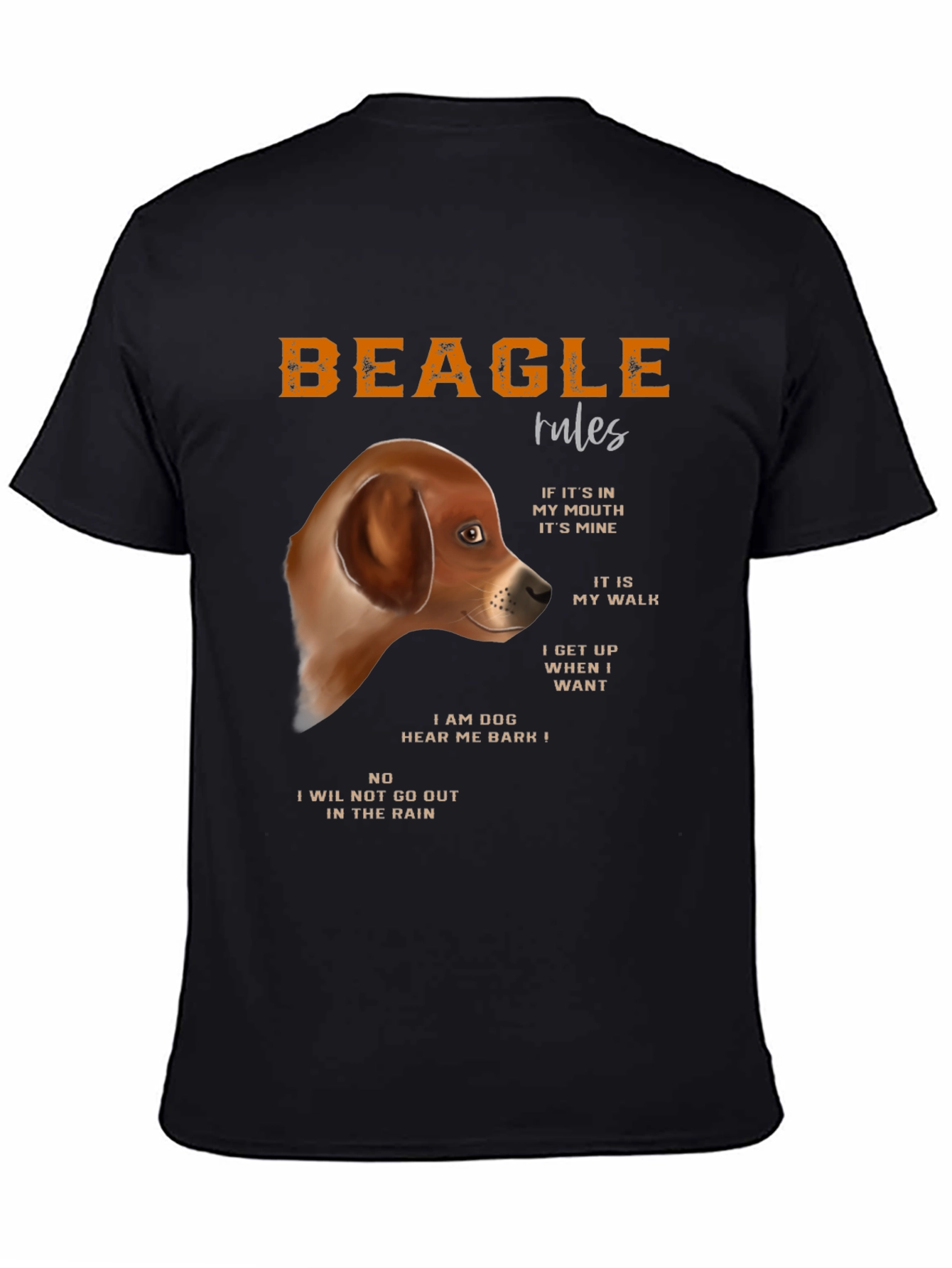 Beagle Rules Graphic T-Shirt - Dog Lover Tee
