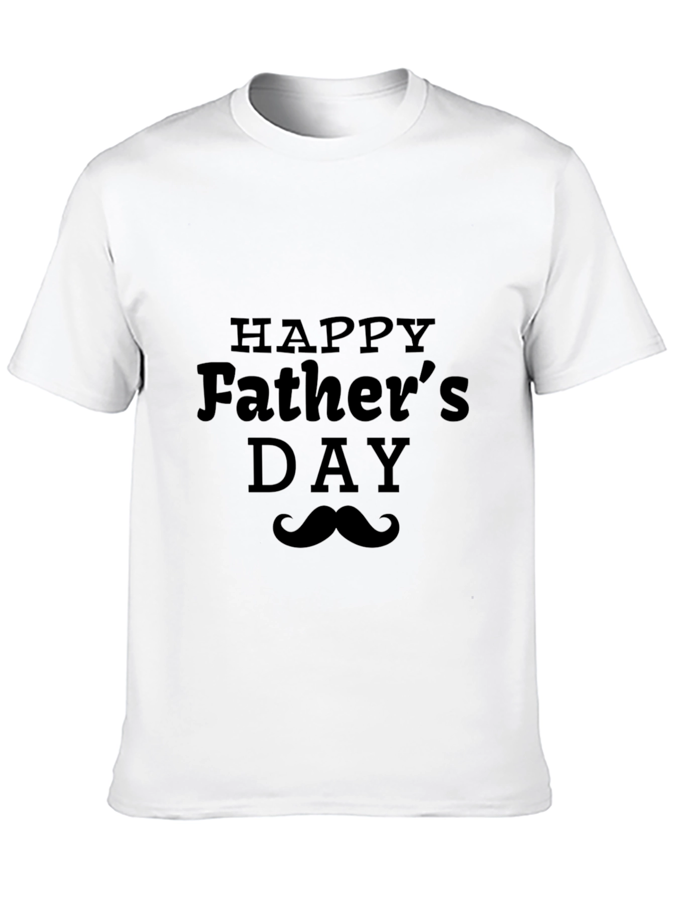 Happy Fathers Day Black Graphic T-Shirt