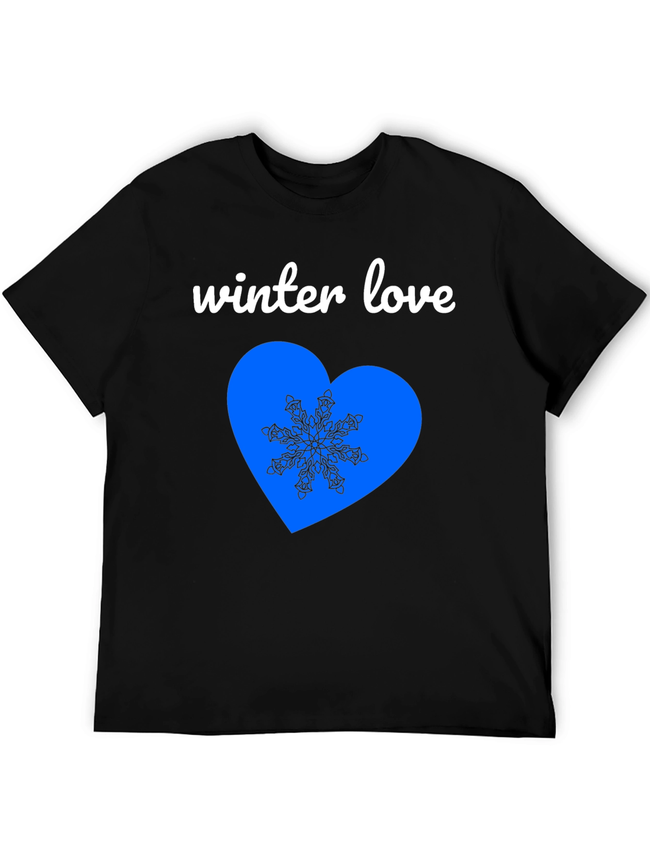 Winter Love Graphic Tee - Black