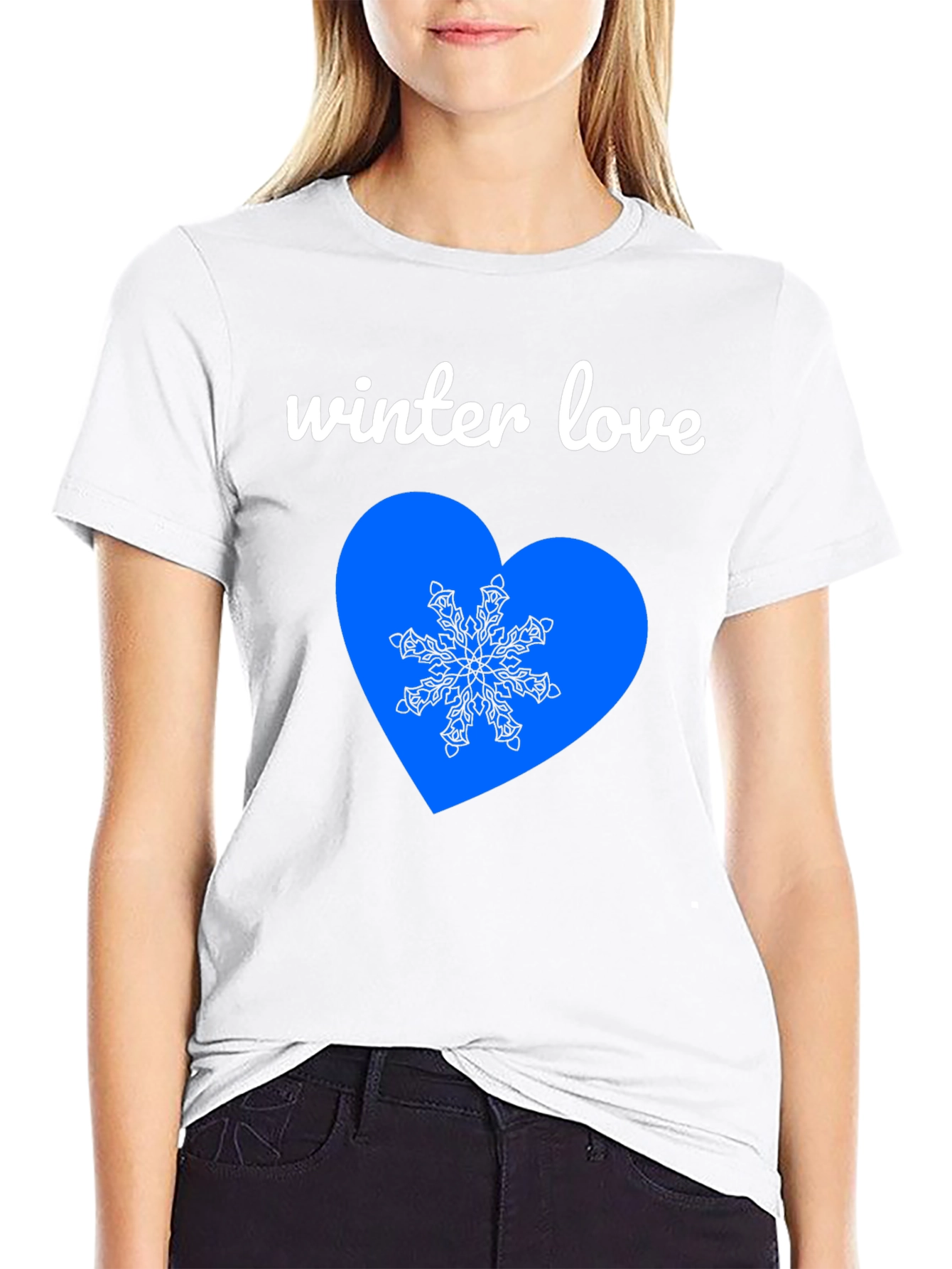 Winter Love Graphic Tee - Black