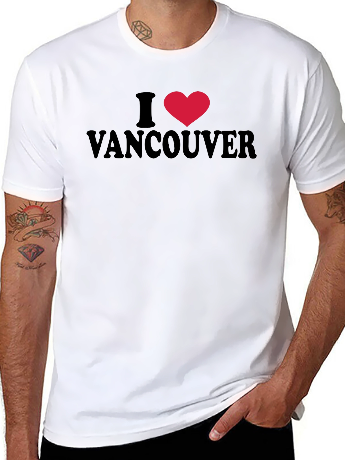I Heart Vancouver T-Shirt - Black