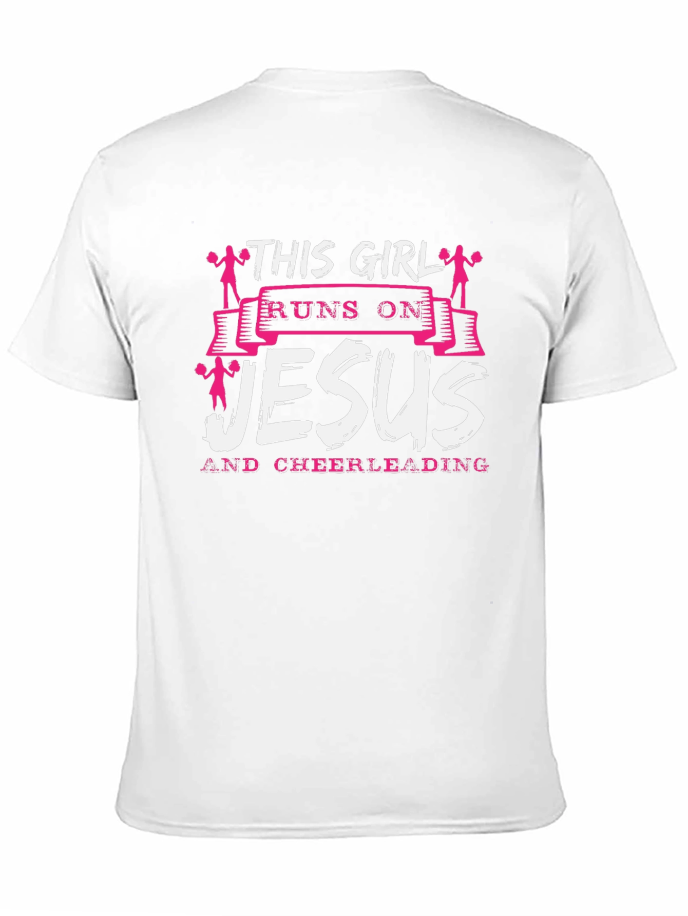 This Girl Runs on Jesus & Cheerleading T-Shirt