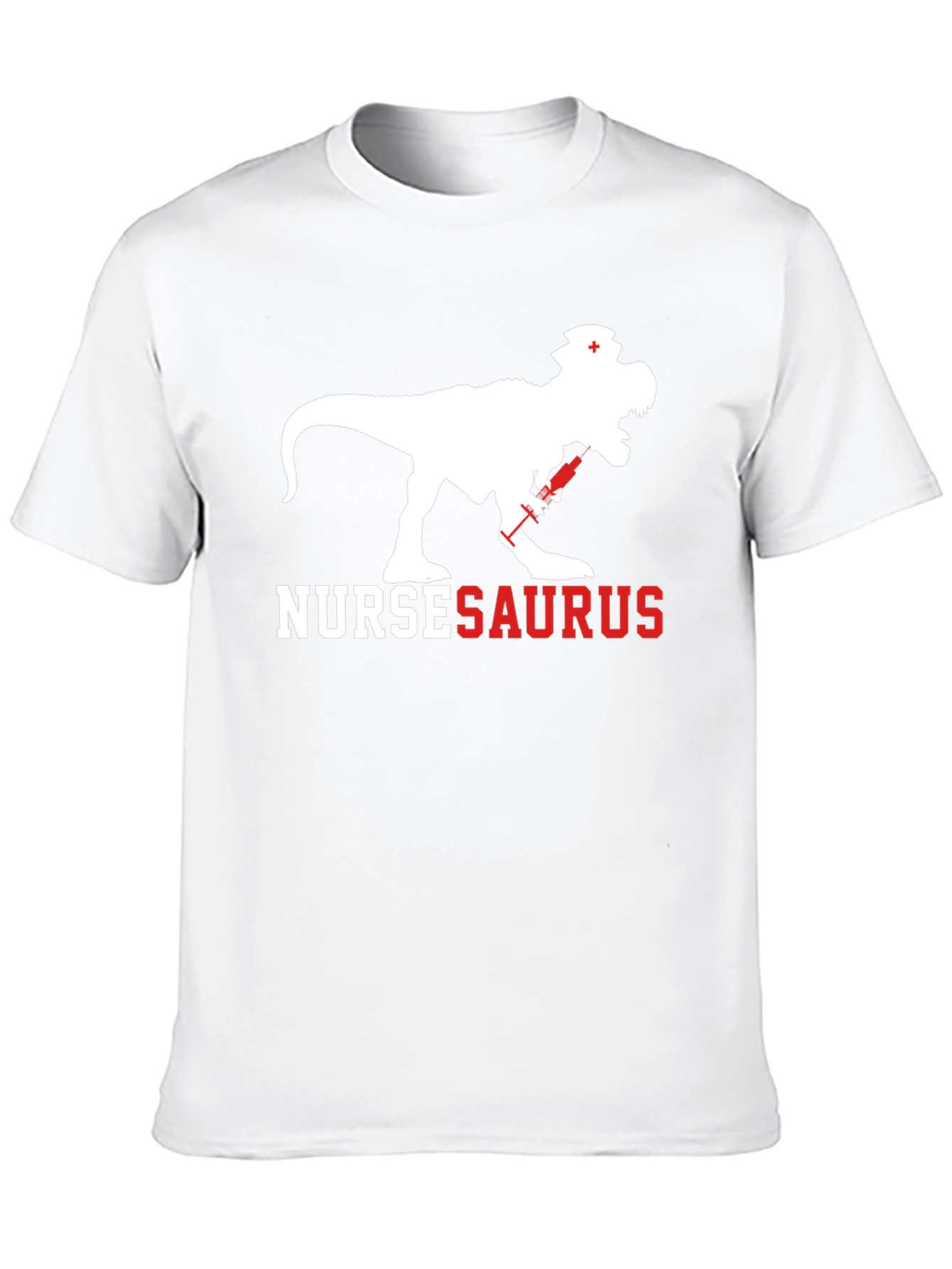 NurseSaurus T-Shirt - Funny Dino Nurse Graphic Tee