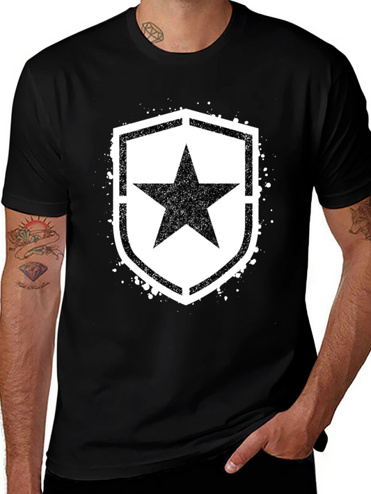 Star Shield Graphic T-Shirt - Black