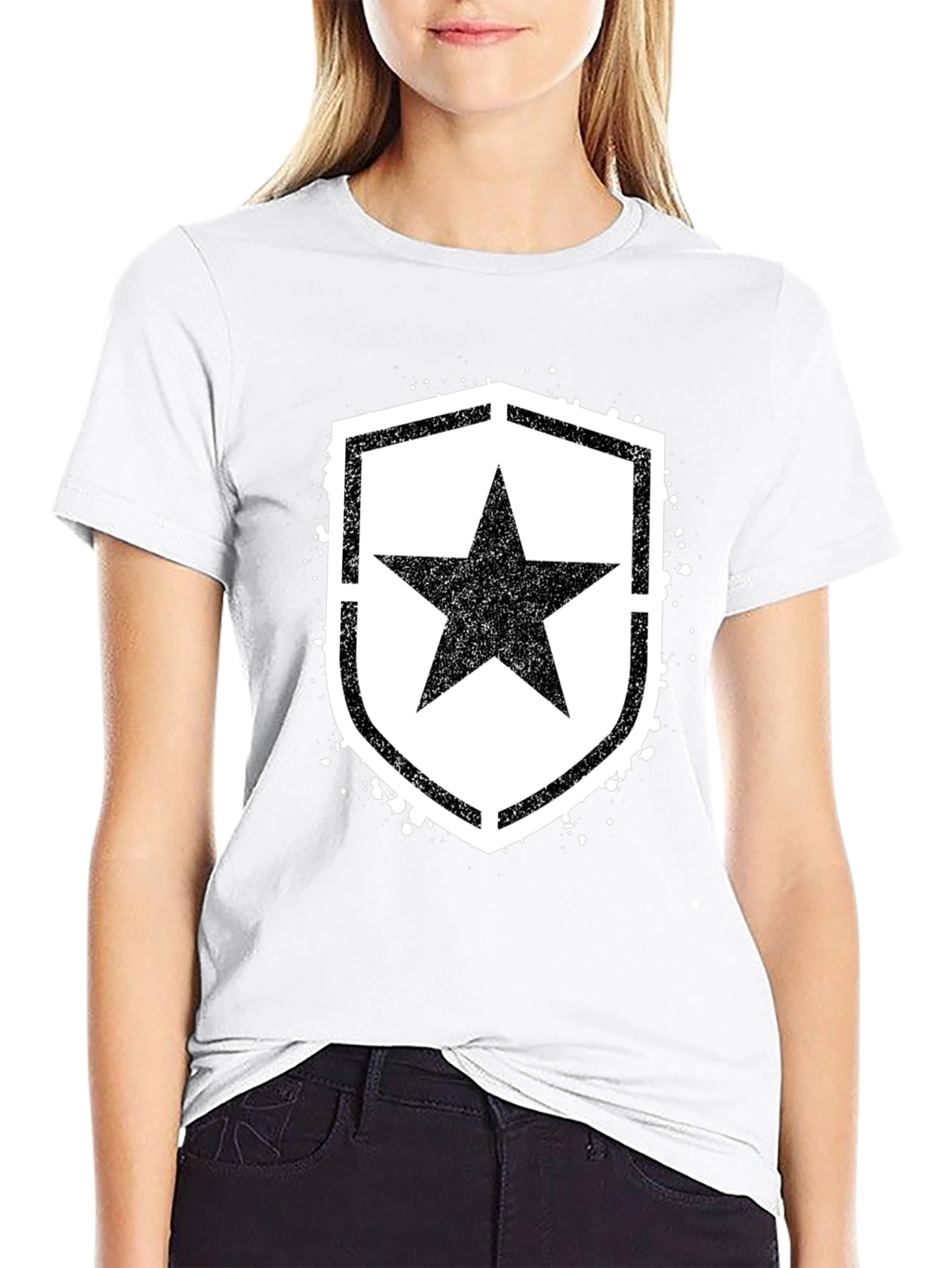 Star Shield Graphic T-Shirt - Black