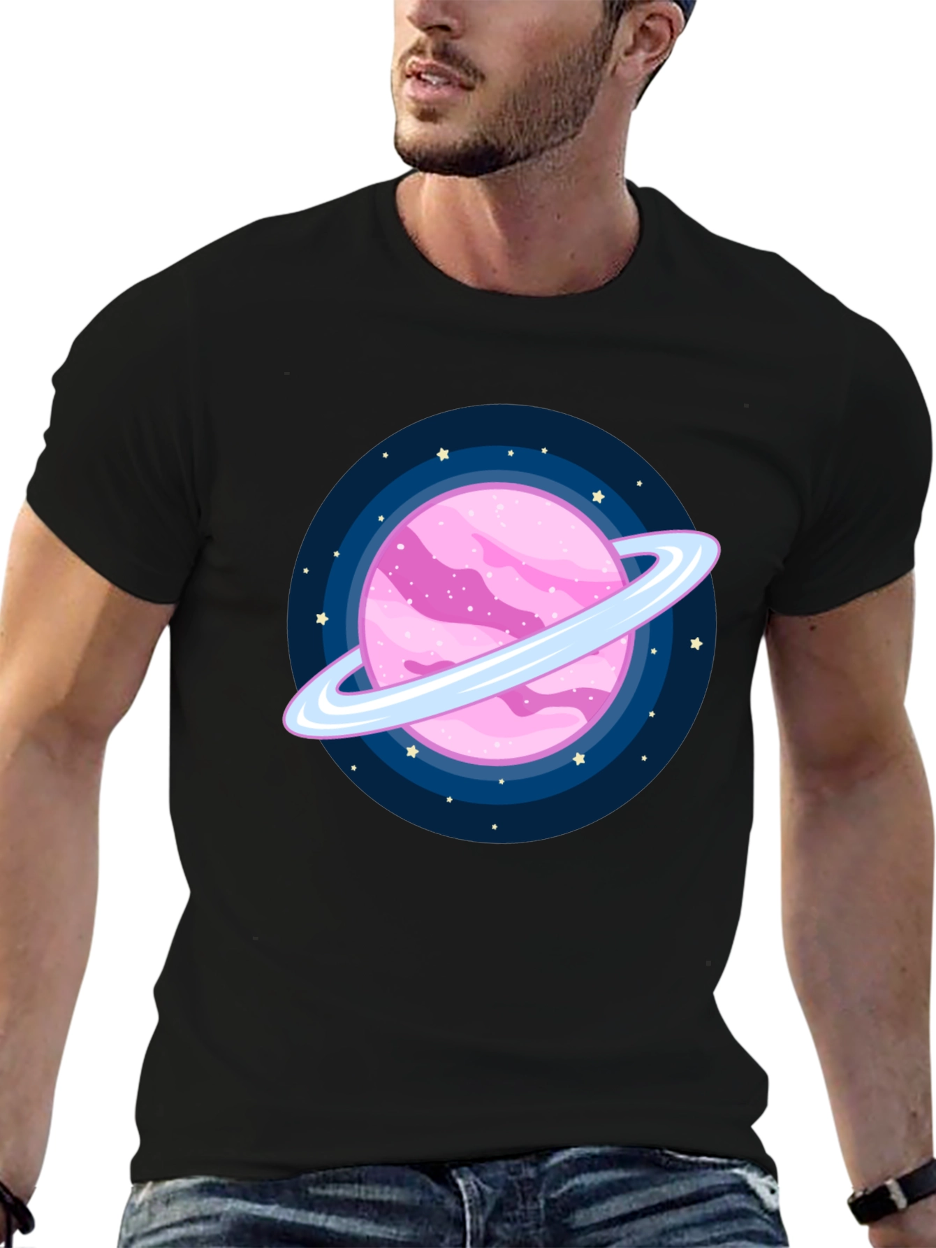 Pink Planet T-Shirt - Galactic Style