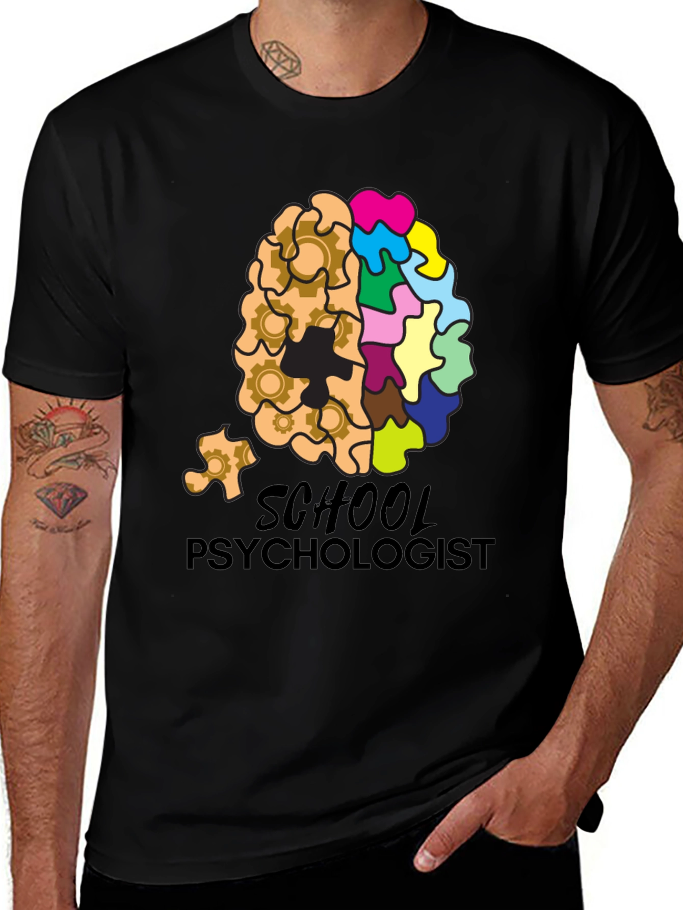 School Psychologist Brain Gear T-Shirt