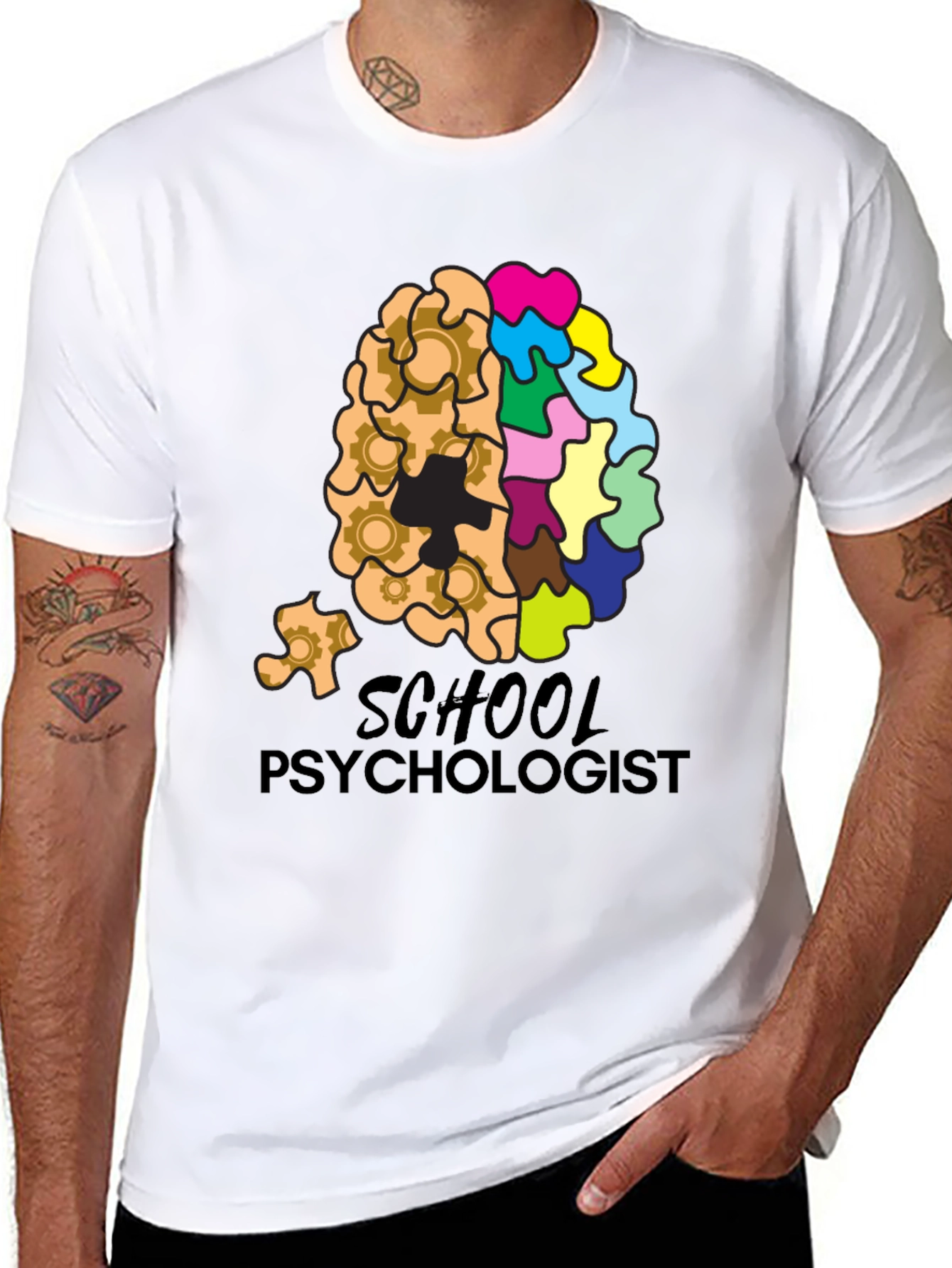School Psychologist Brain Gear T-Shirt