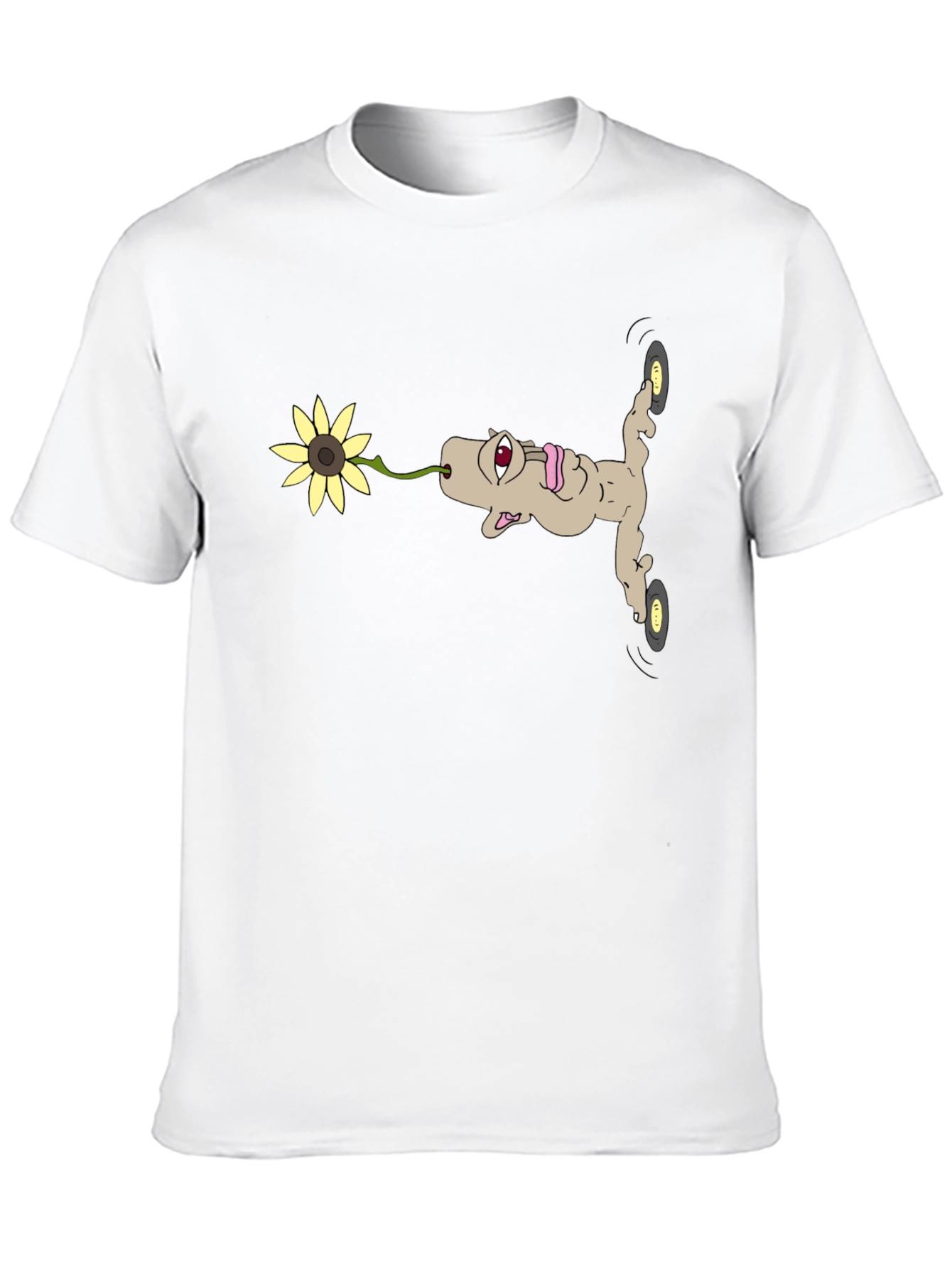 Unique Cartoon Character Black T-Shirt