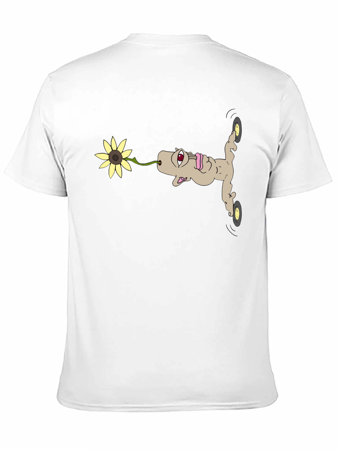 Unique Cartoon Character Black T-Shirt