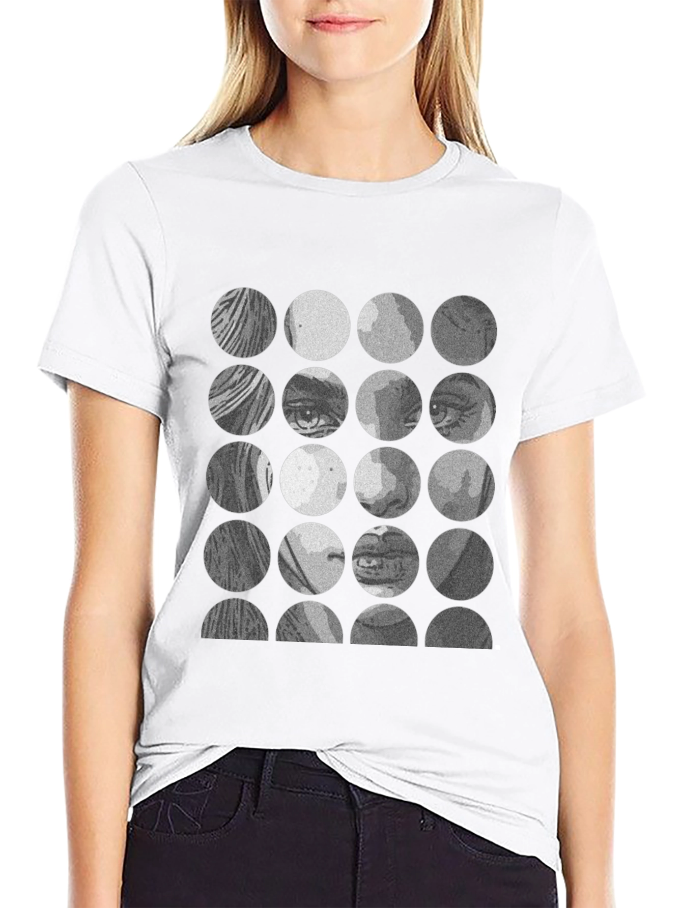 Face Mosaic T-Shirt - Unique Graphic Tee