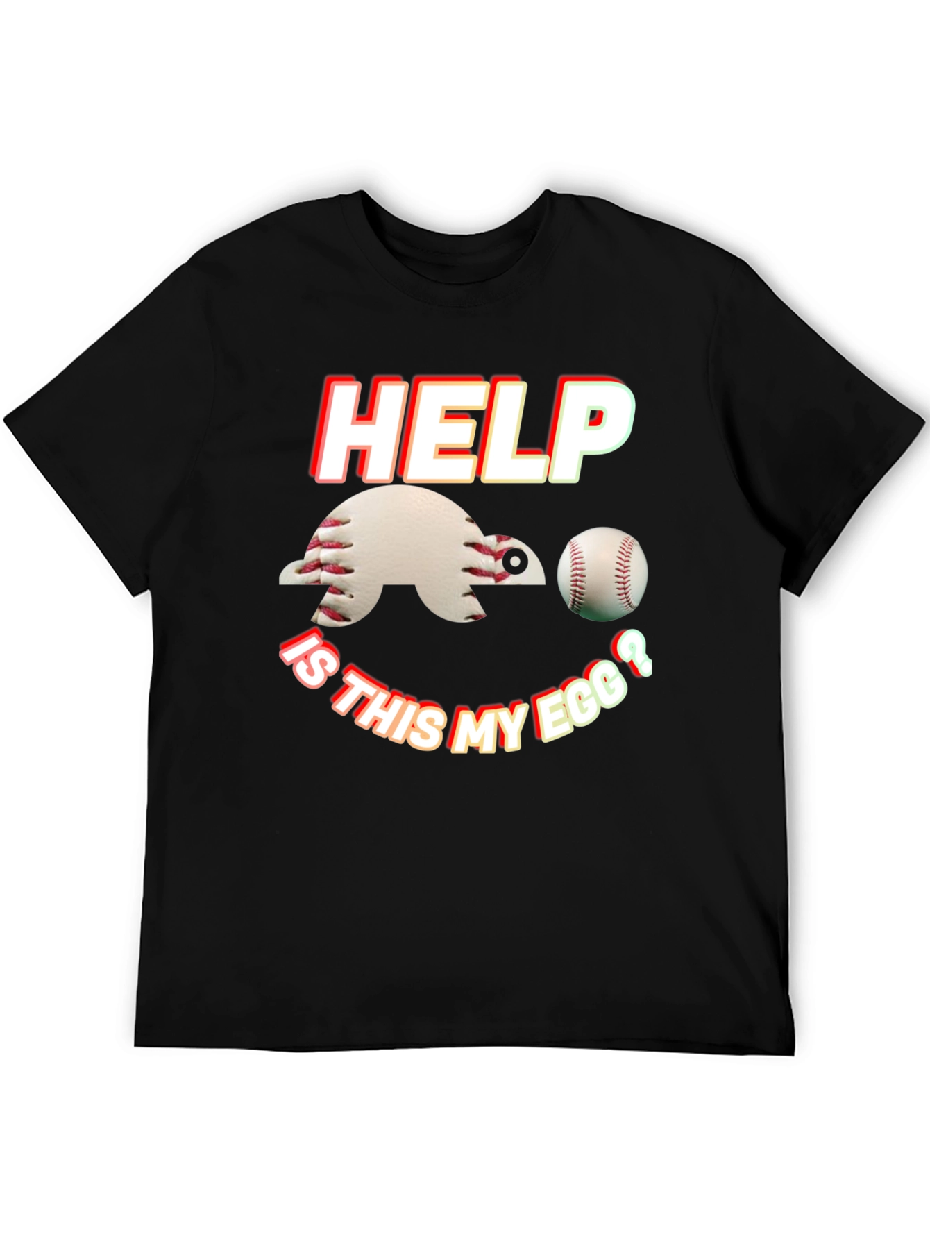Baseball Turtle T-Shirt - Help Is This My Egg?