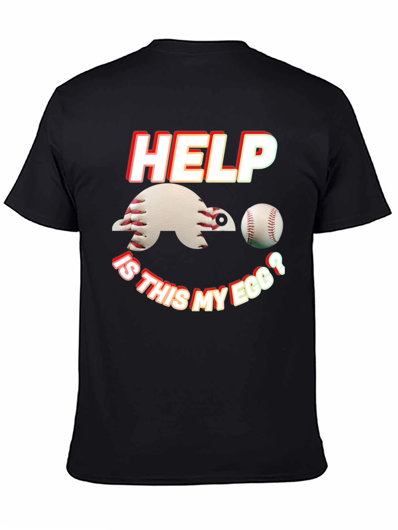 Baseball Turtle T-Shirt - Help Is This My Egg?