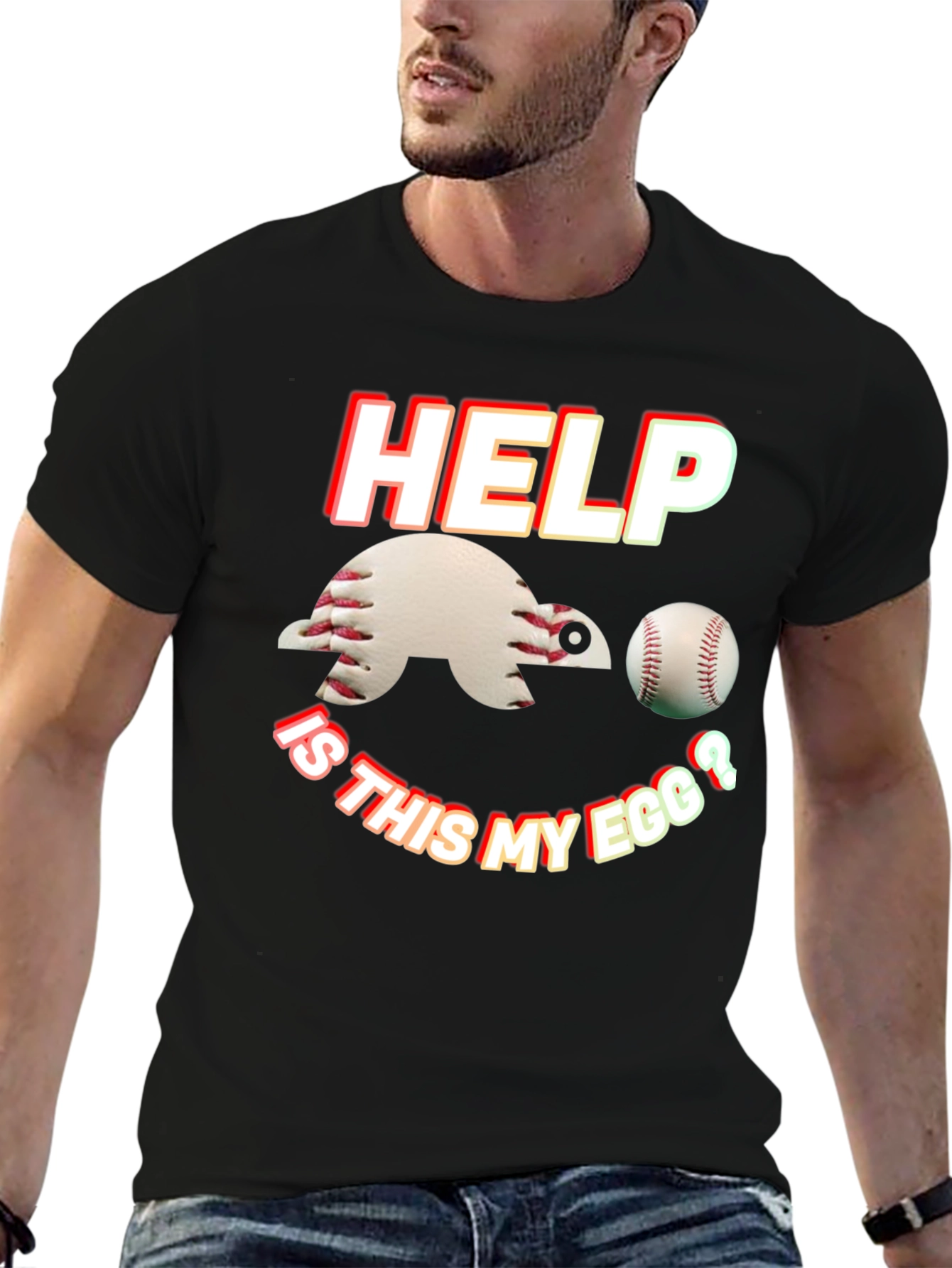Baseball Turtle T-Shirt - Help Is This My Egg?