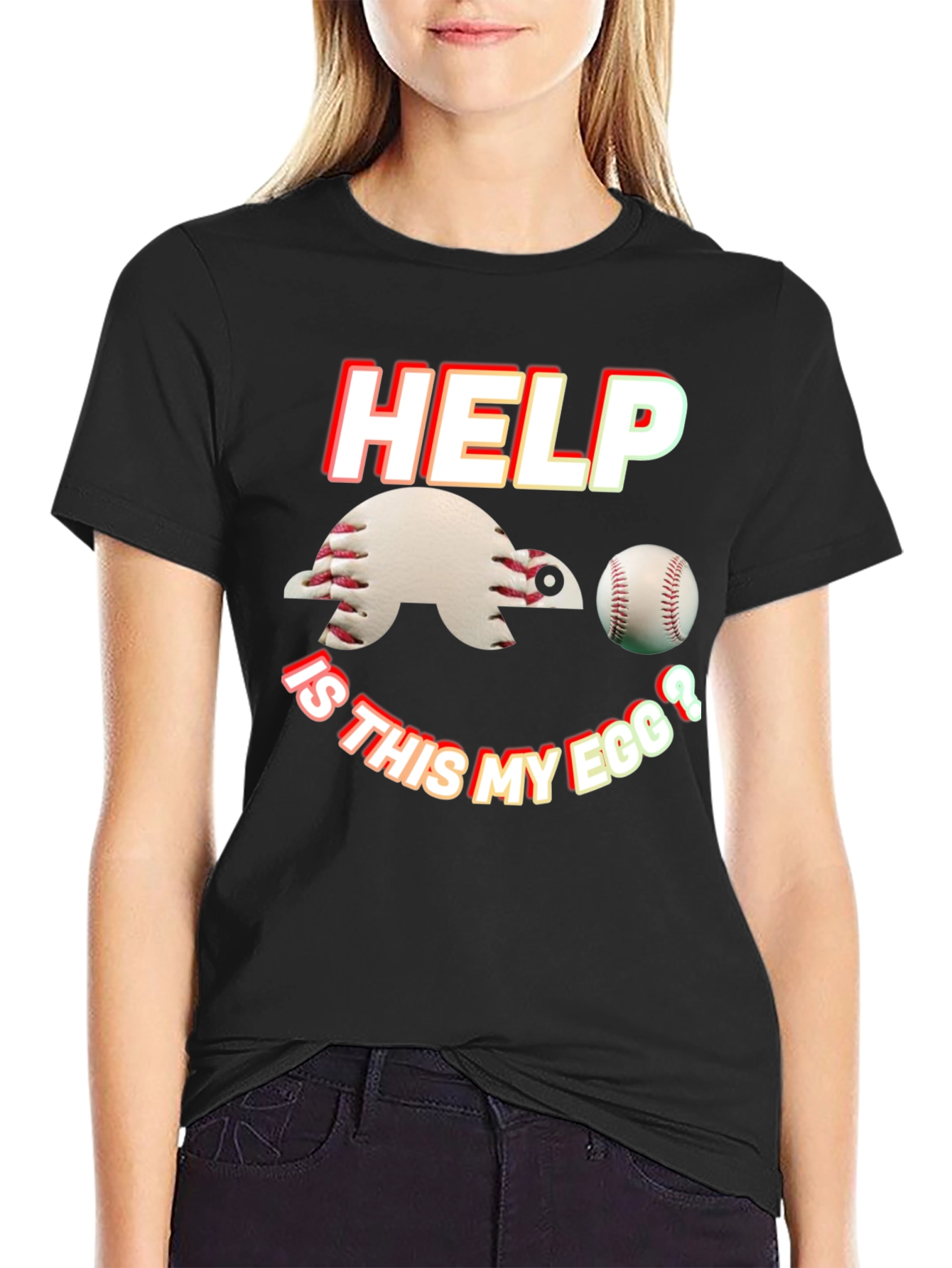 Baseball Turtle T-Shirt - Help Is This My Egg?