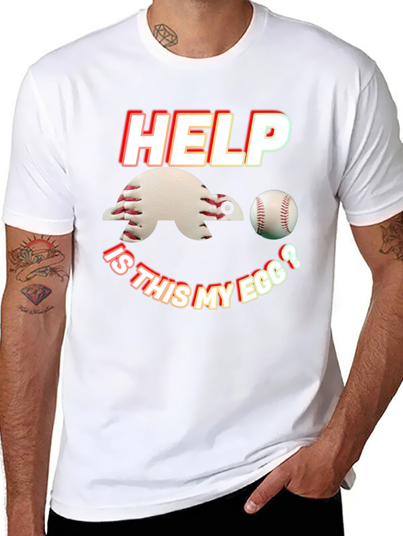 Baseball Turtle T-Shirt - Help Is This My Egg?