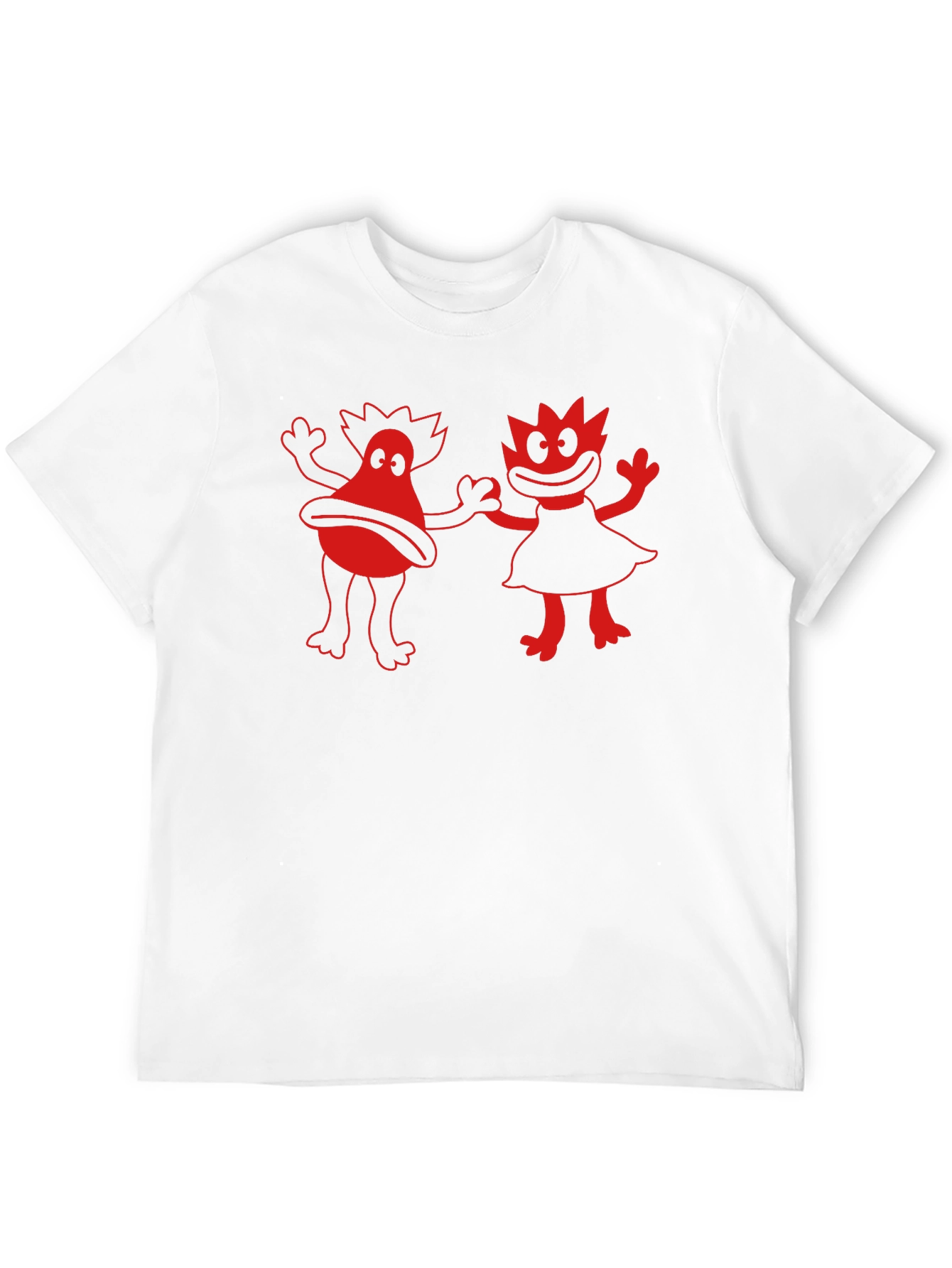 Retro Cartoon Graphic Tee - Black