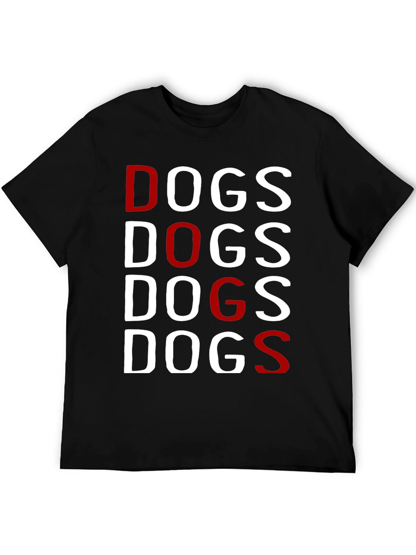 DOGS Graphic Tee - Black Crew Neck T-Shirt