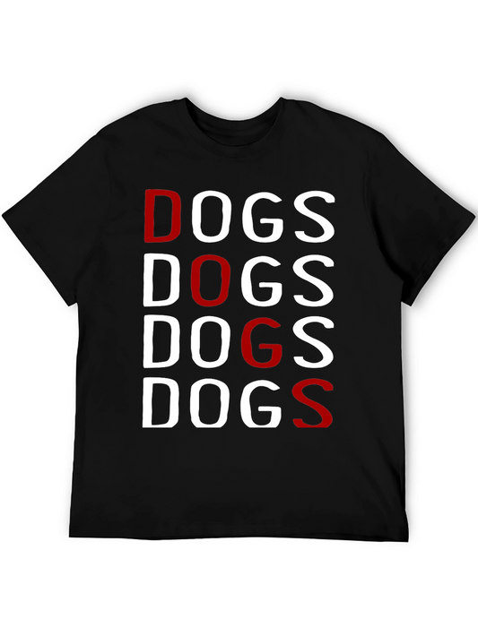 DOGS Graphic Tee - Black Crew Neck T-Shirt