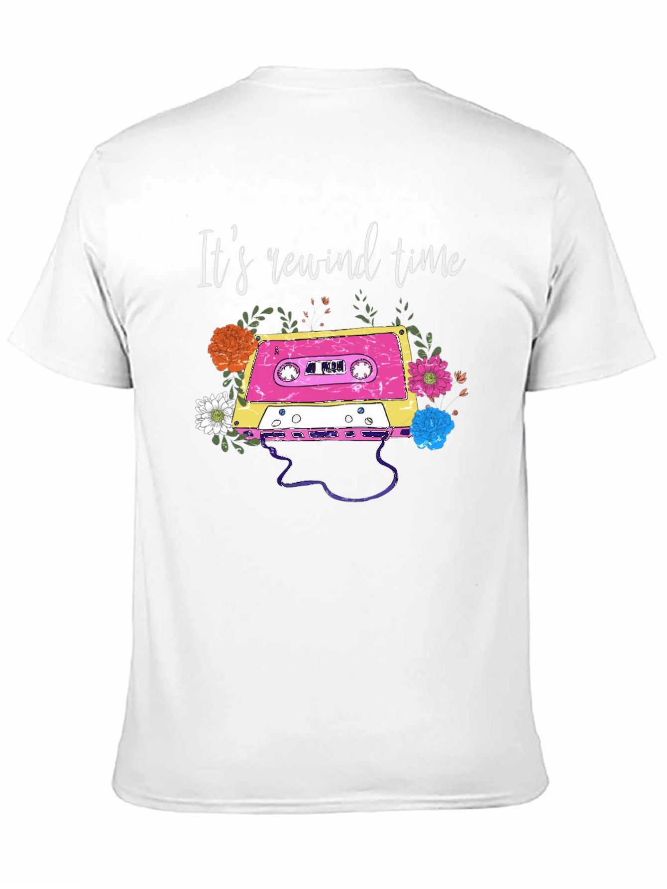 Retro Rewind Time Cassette Tape Graphic Tee