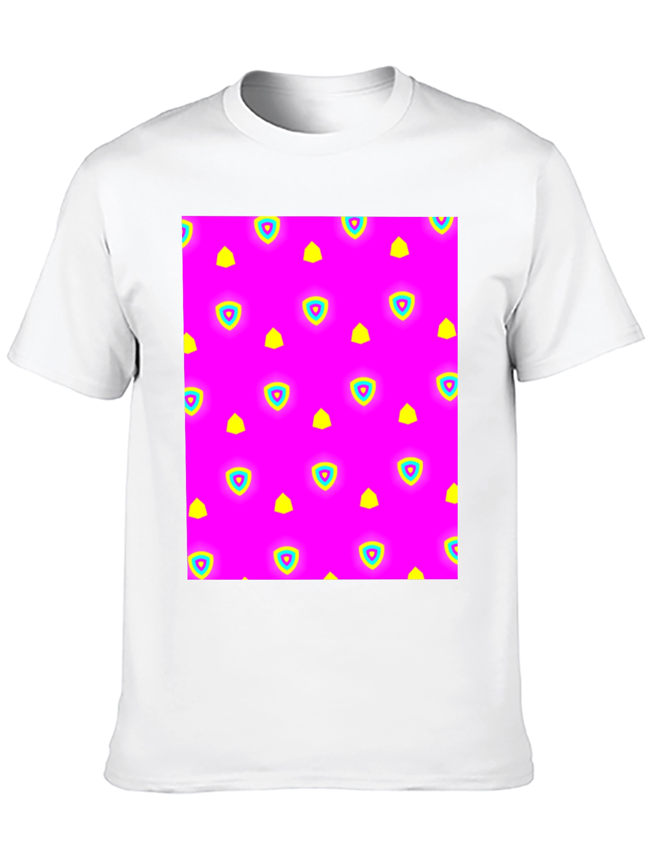 Neon Patterned Black T-Shirt