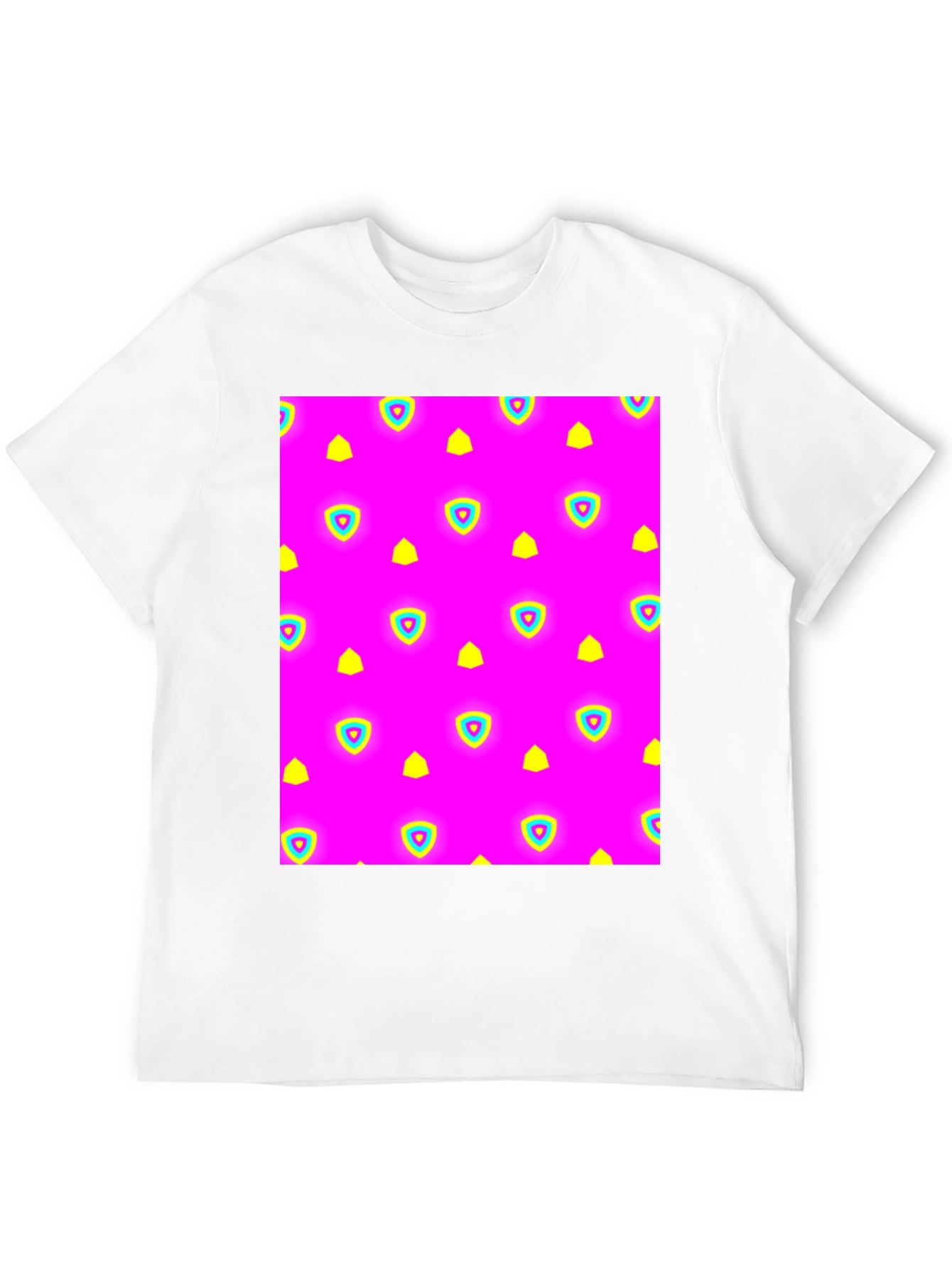 Neon Patterned Black T-Shirt