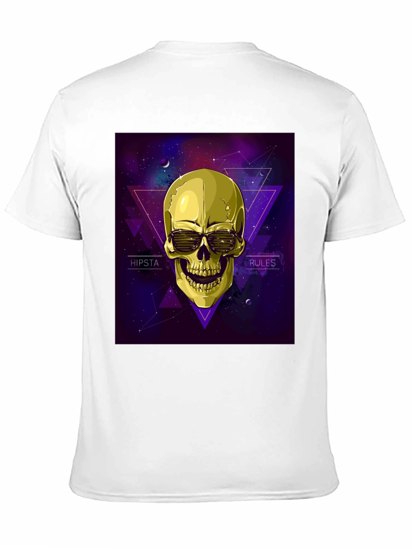 Hipster Skull Graphic Tee - Black