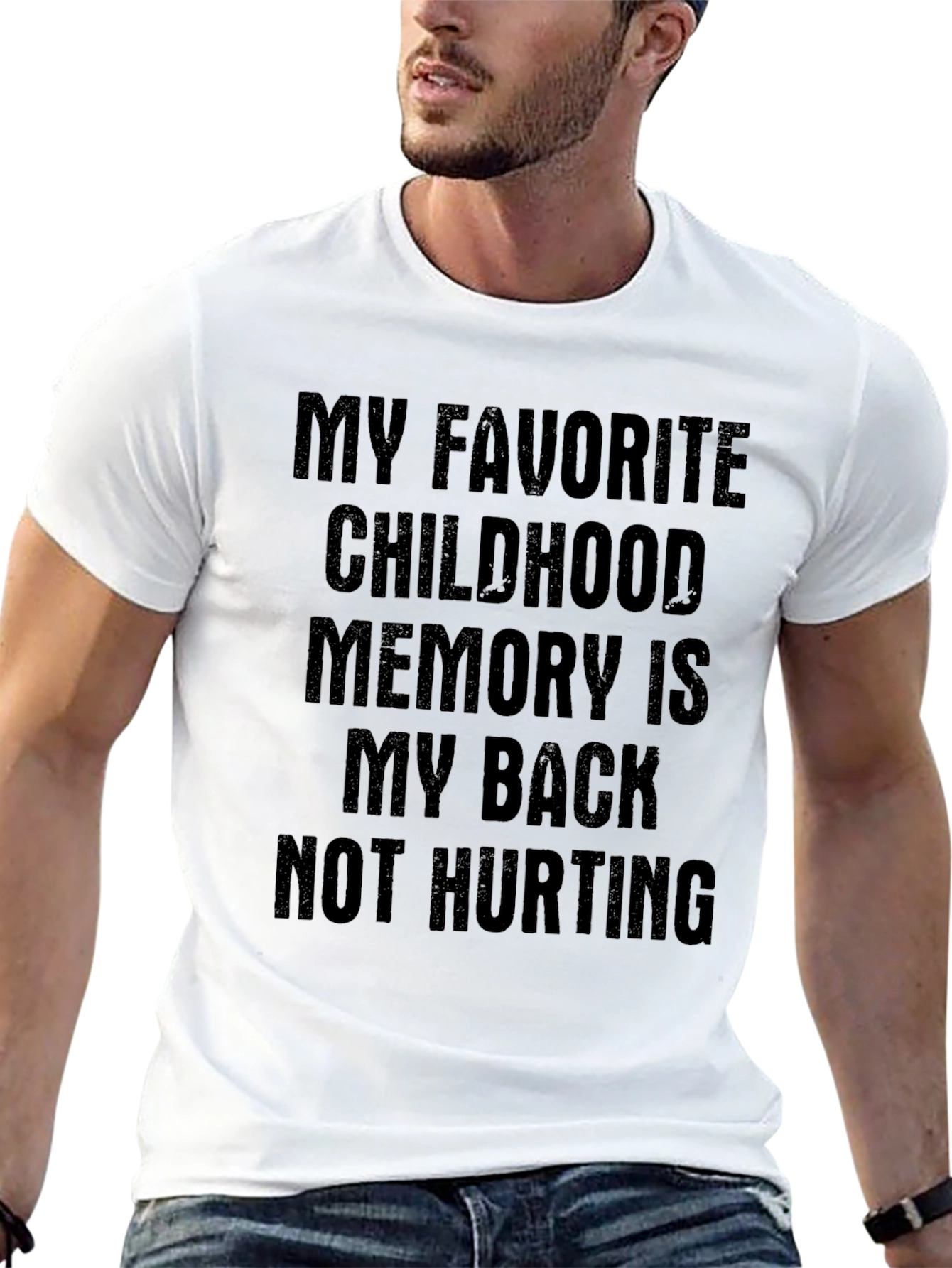 Funny Back Pain T-Shirt - Childhood Memory