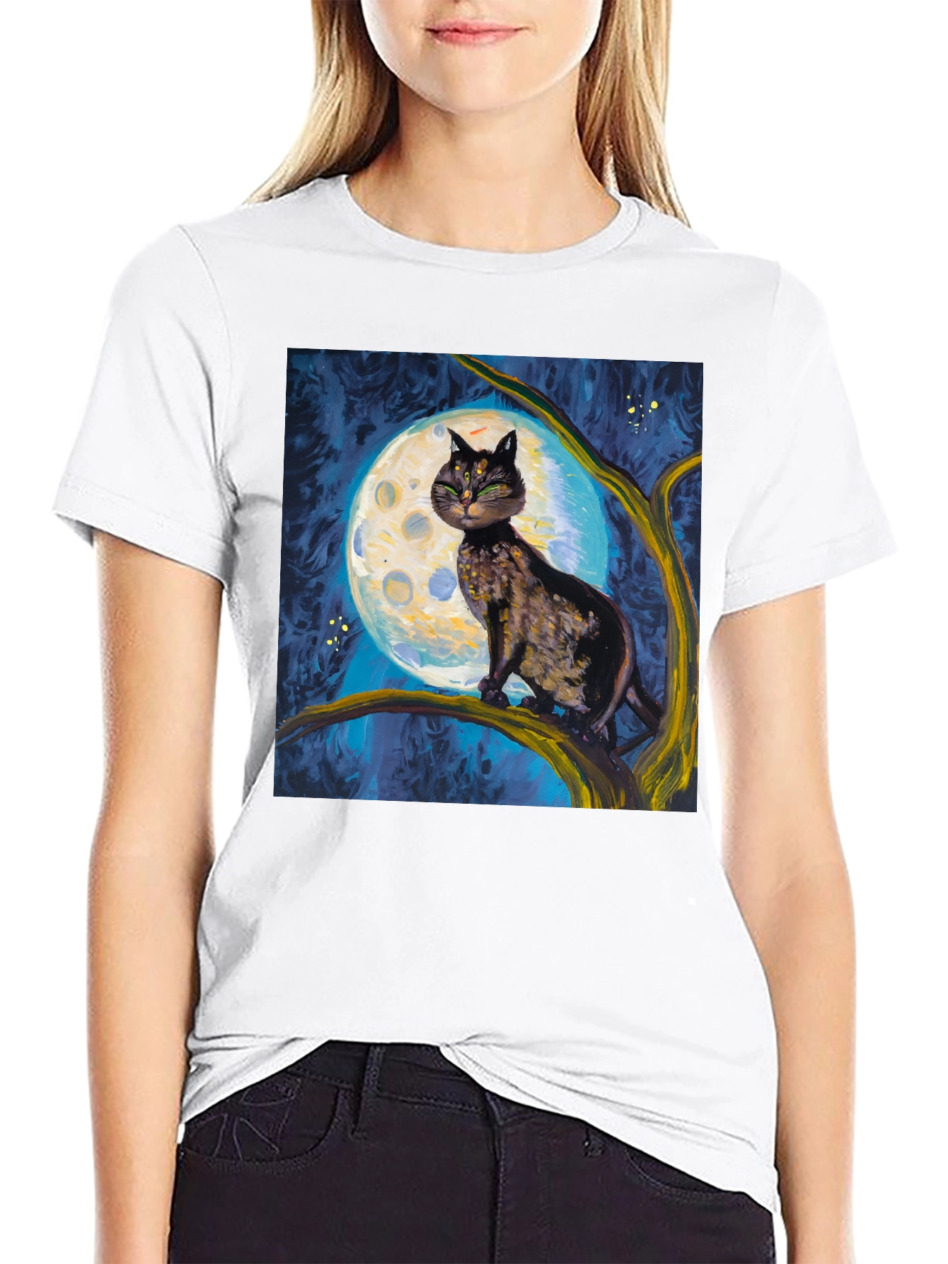 Black Cat Moon T-Shirt