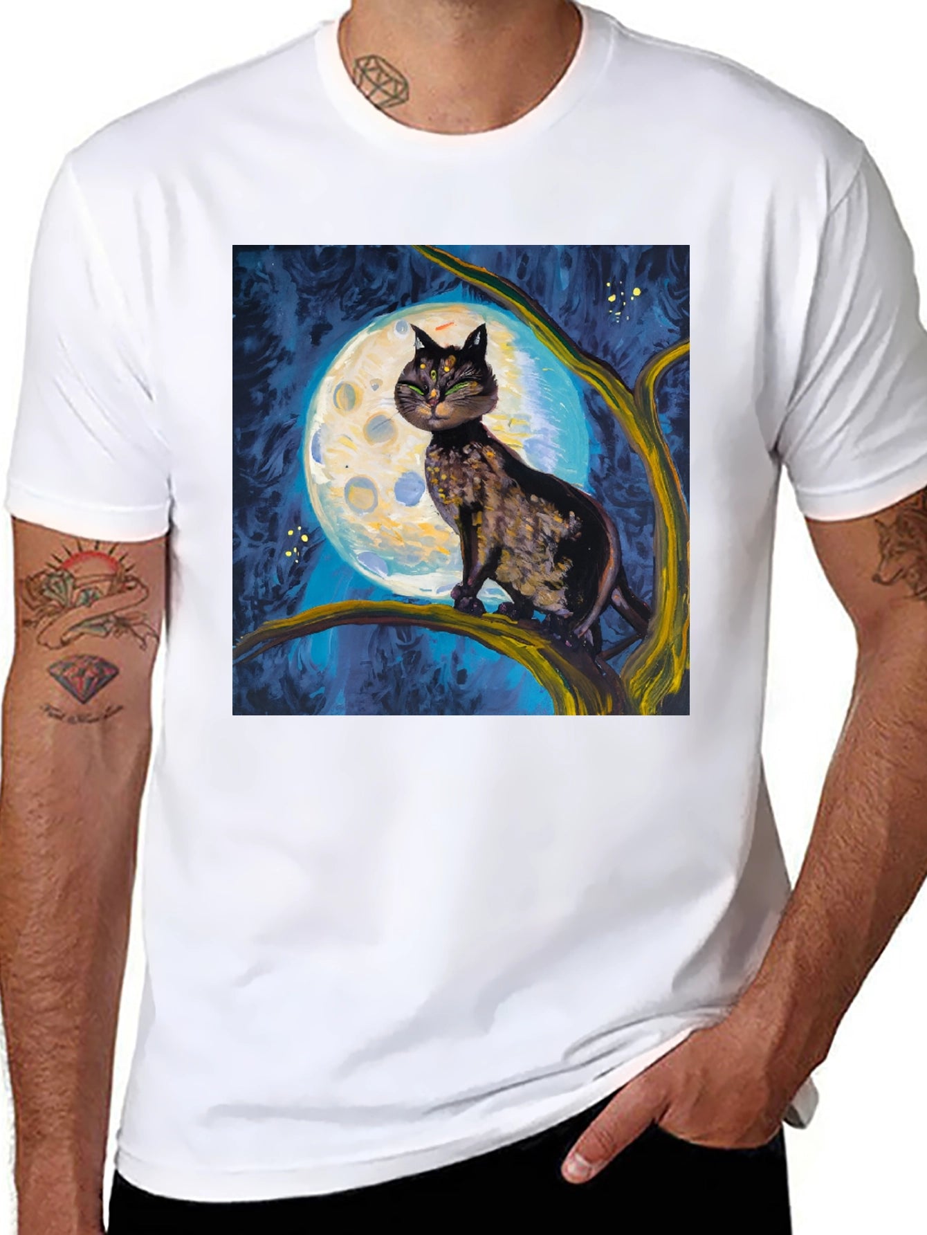 Black Cat Moon T-Shirt