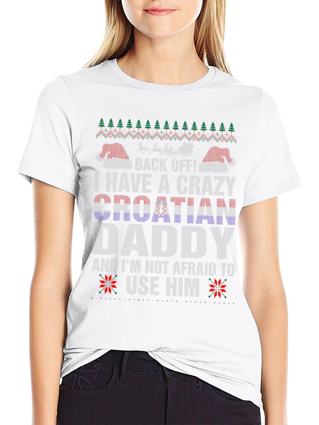 Crazy Croatian Daddy Christmas T-Shirt
