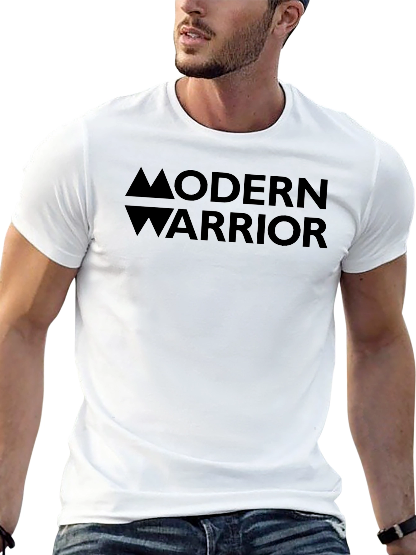 Modern Warrior Black T-Shirt | Stylish Graphic Tee
