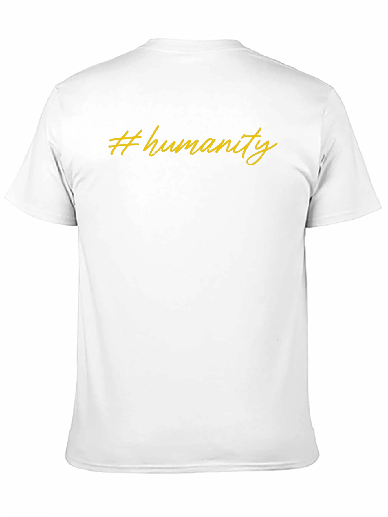 Stylish #humanity Black Cotton T-Shirt