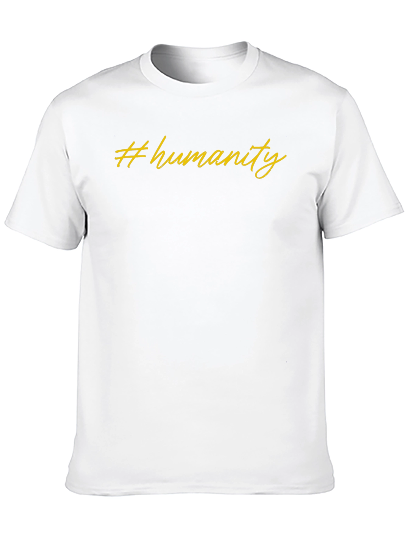 Stylish #humanity Black Cotton T-Shirt