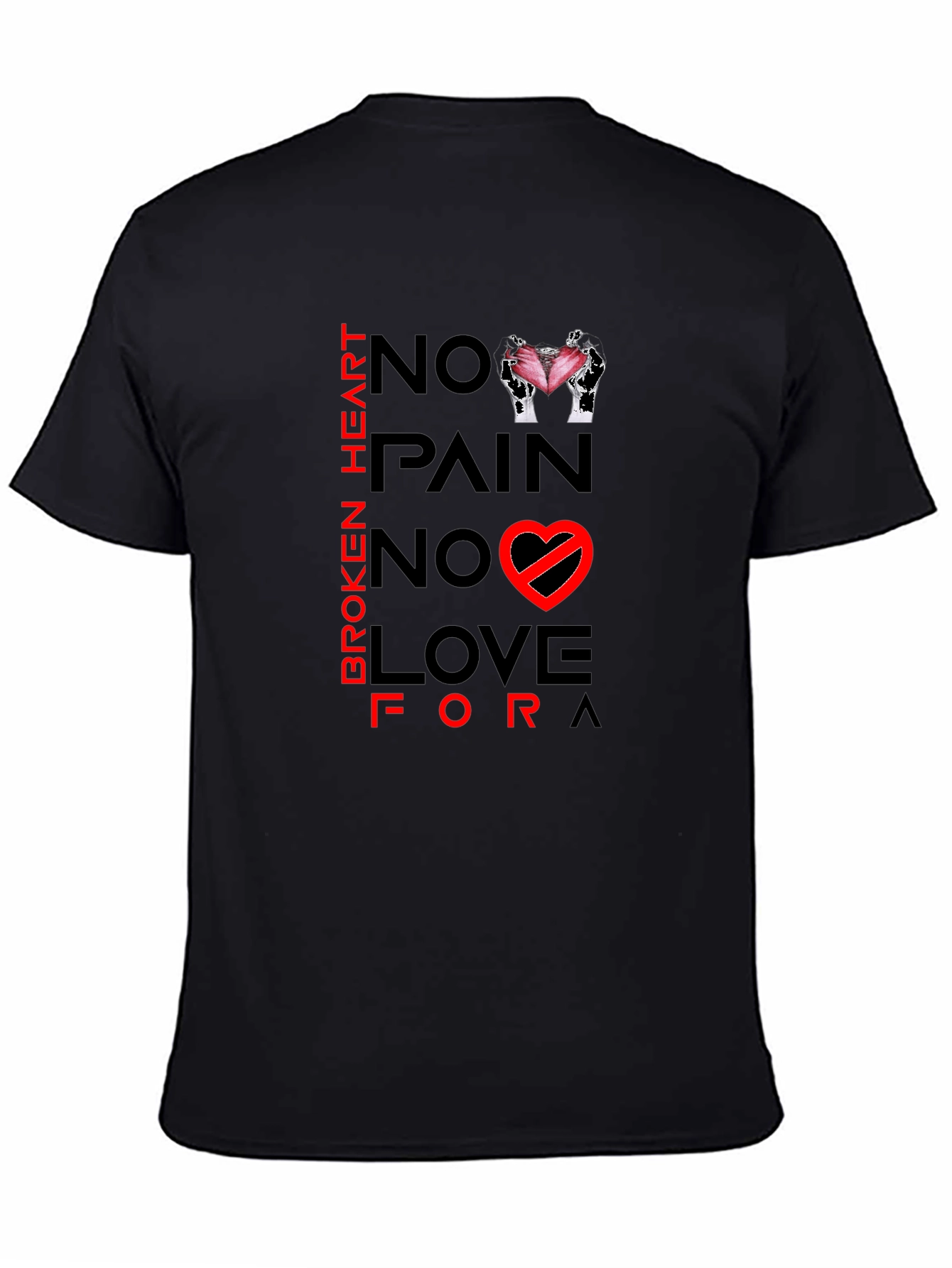 Broken Heart No Love Graphic Print Tee