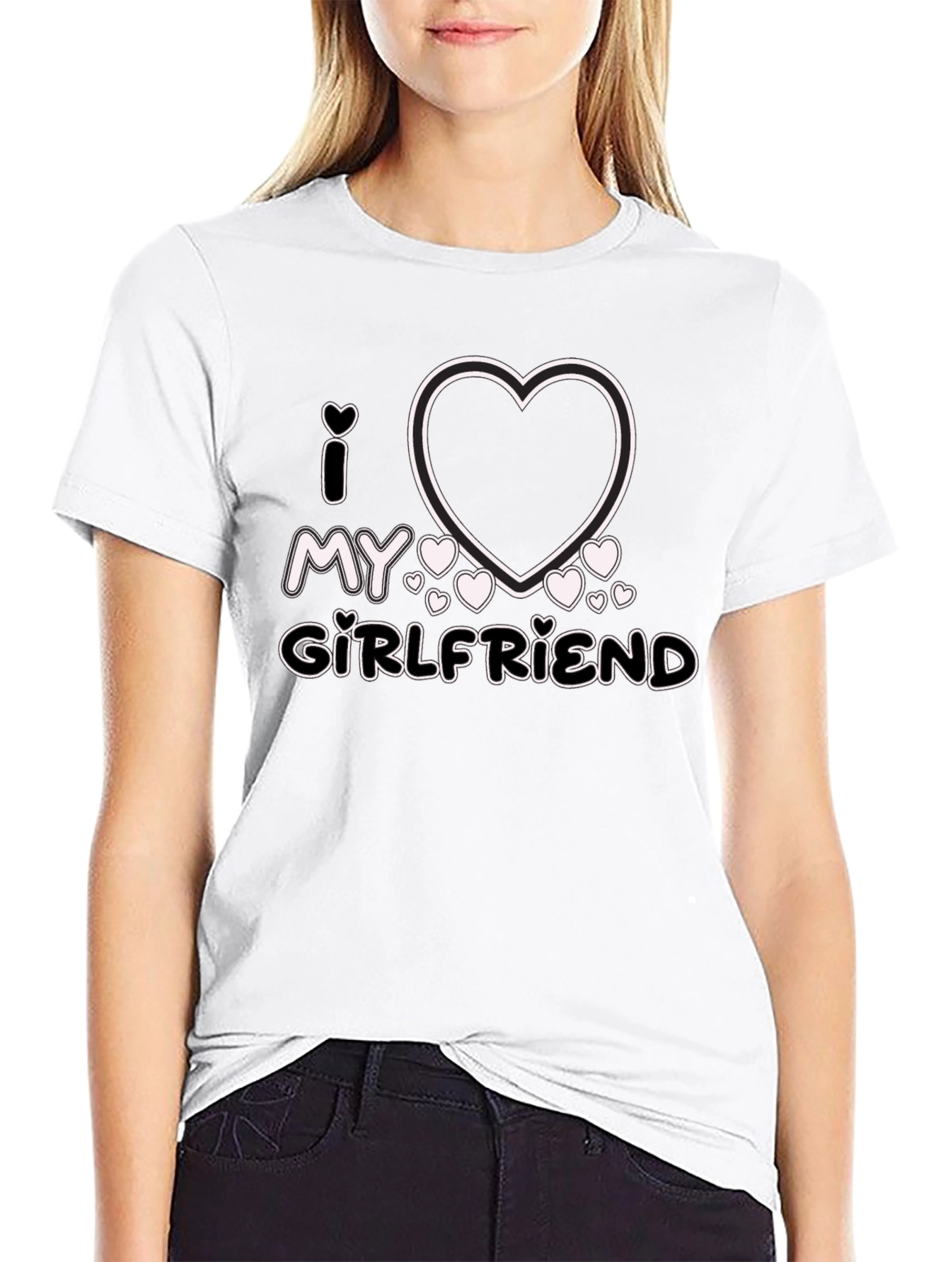 I Heart My Girlfriend T-Shirt - Black