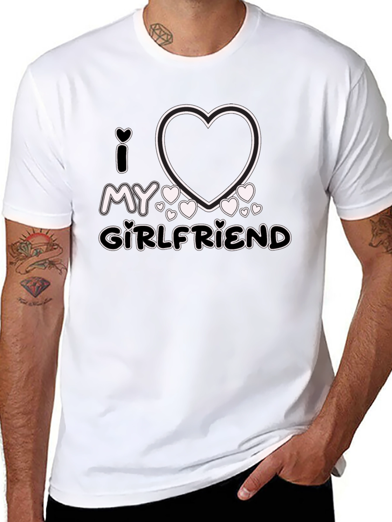 I Heart My Girlfriend T-Shirt - Black