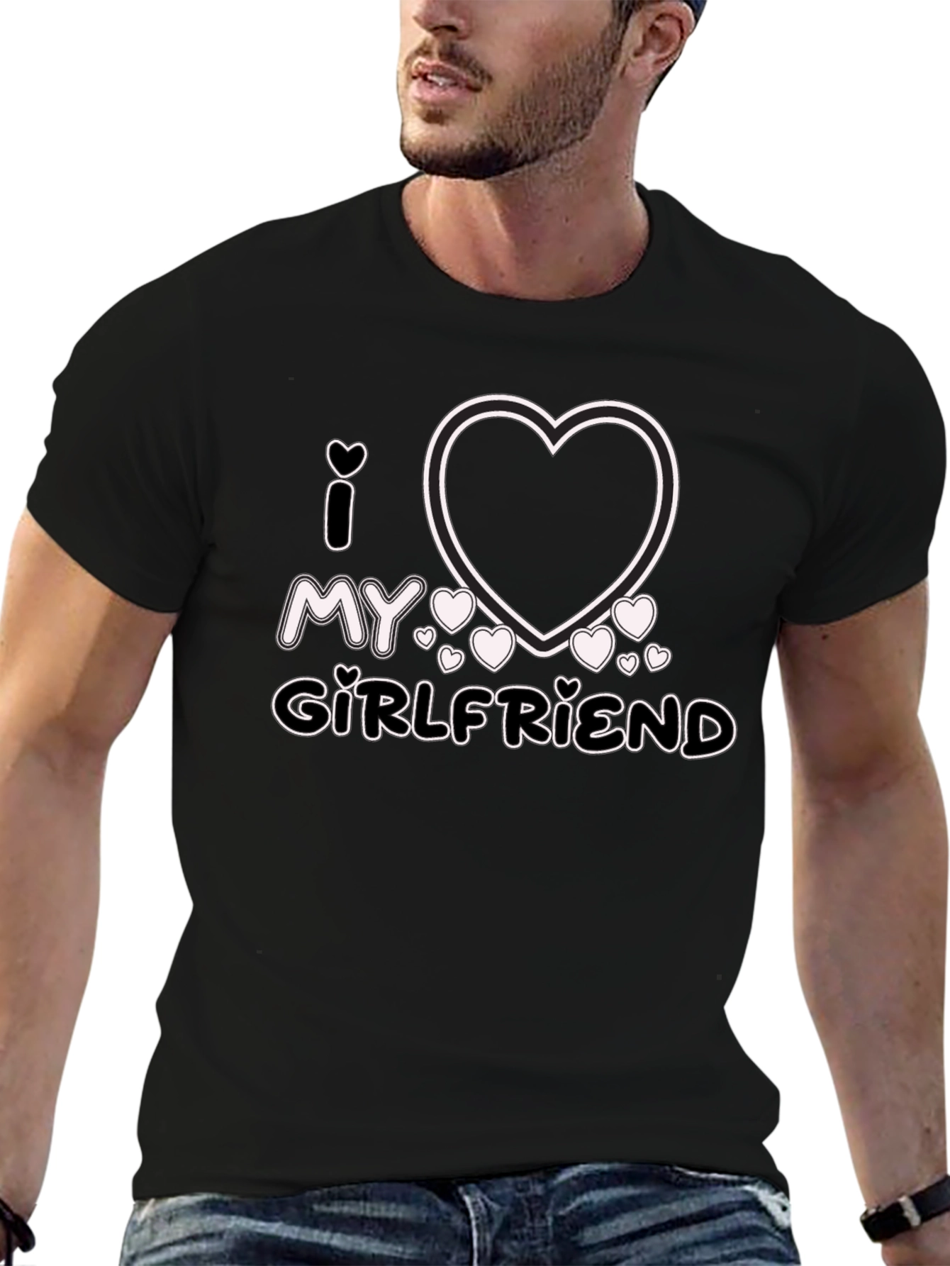 I Heart My Girlfriend T-Shirt - Black