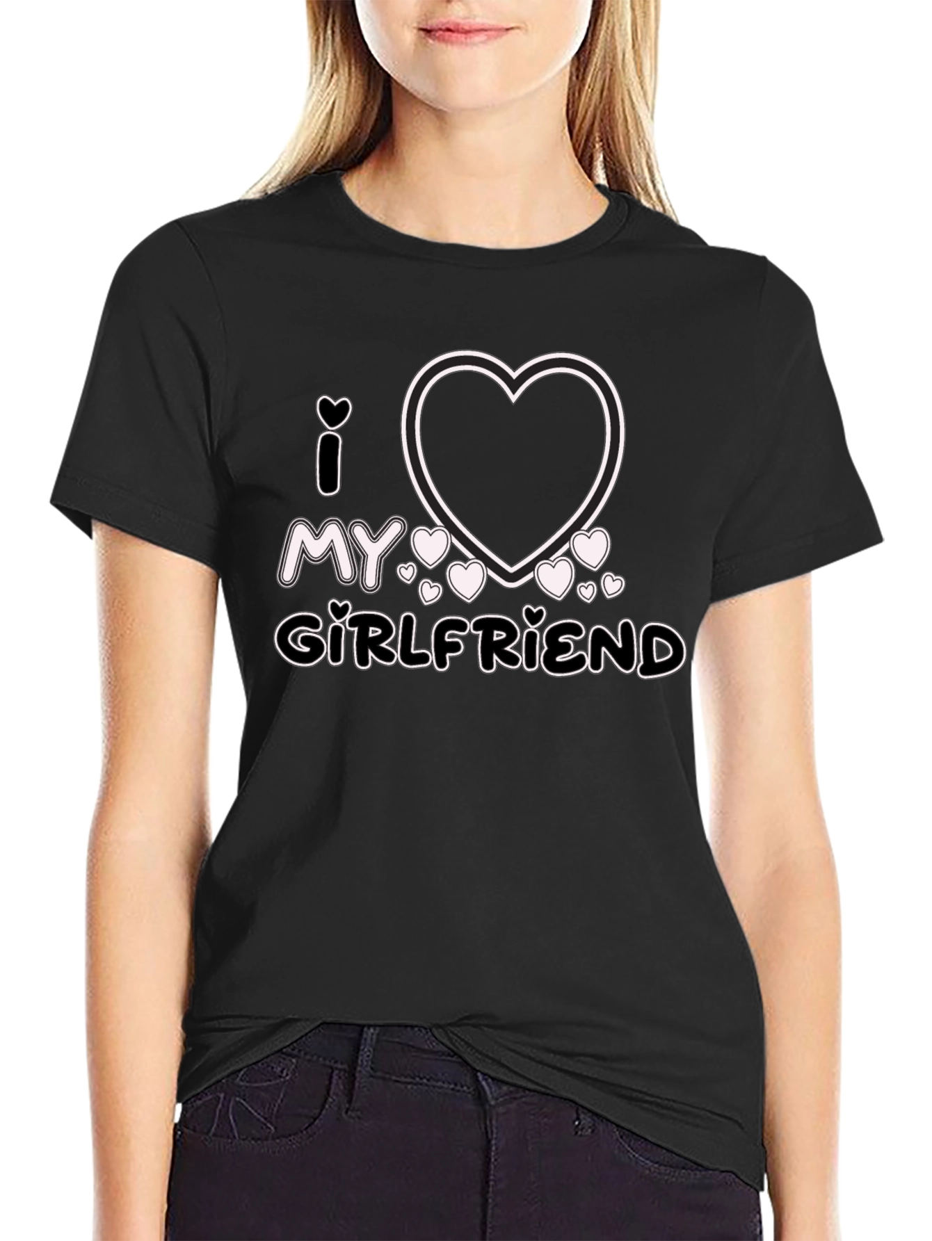 I Heart My Girlfriend T-Shirt - Black