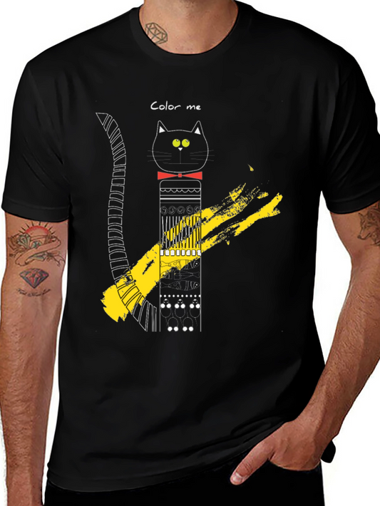 Color Me Cat Graphic T-Shirt