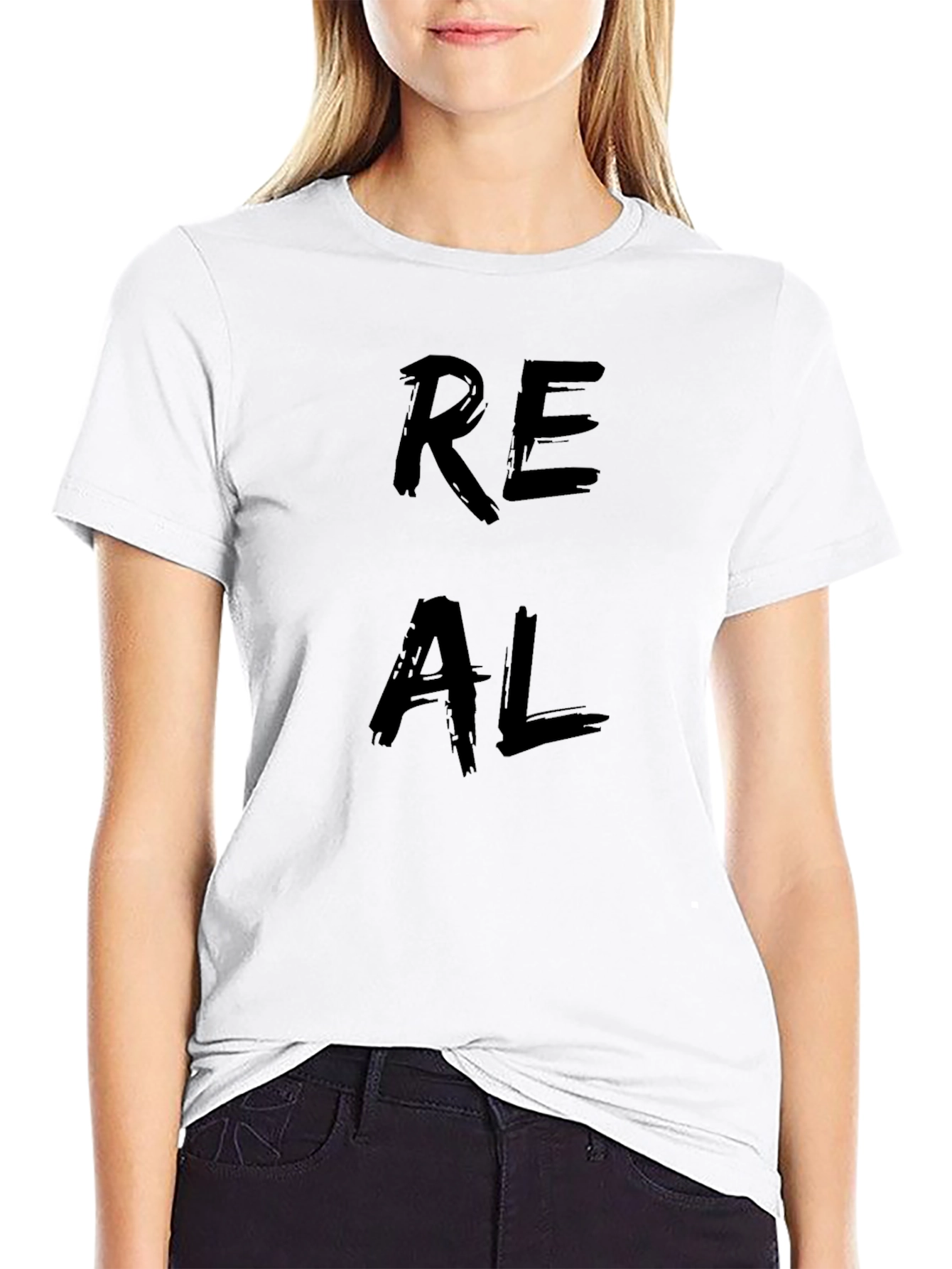 Mens REAL Graphic Black T-Shirt